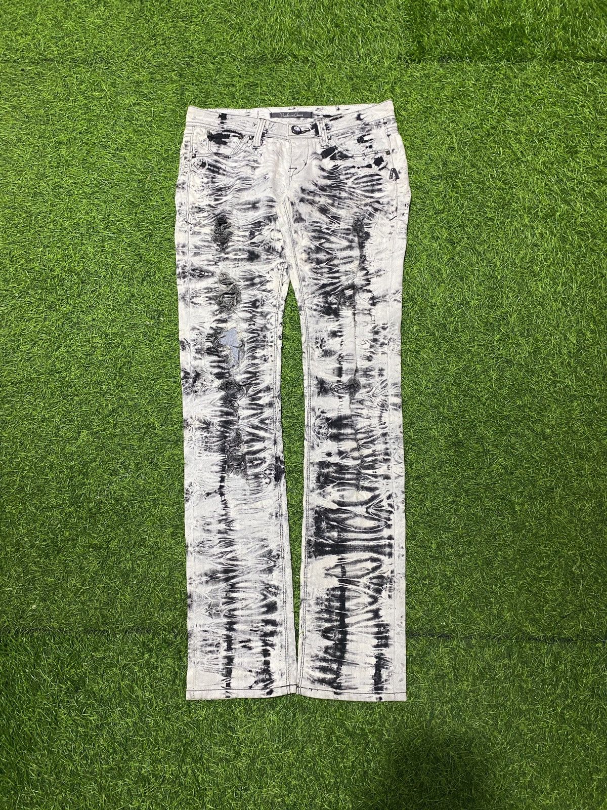Japanese Brand Acid wash Buckaroo jeans distressed Size US 29 - 2 Thumbnail