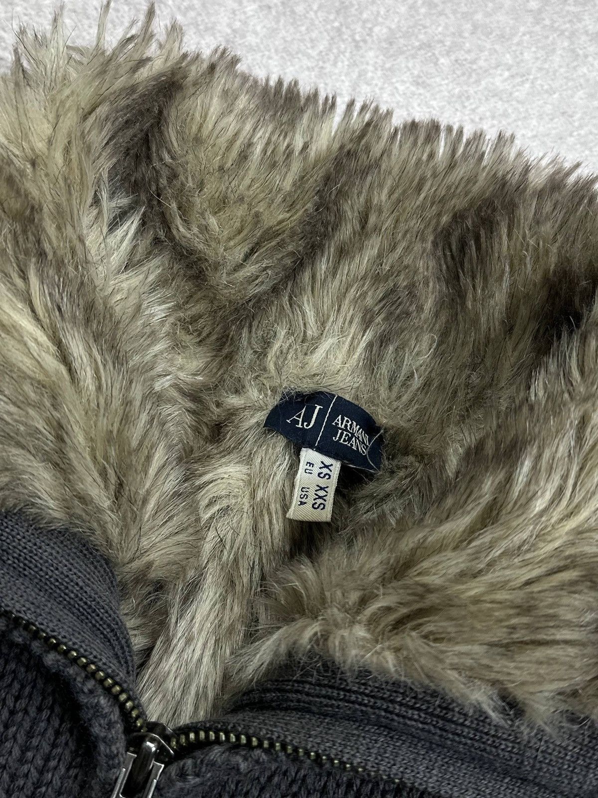 Armani Vintage Armani Knit Fur Hood Avantgarde Y2K Knit Sweater XS Size US XS / EU 42 / 0 - 5 Thumbnail