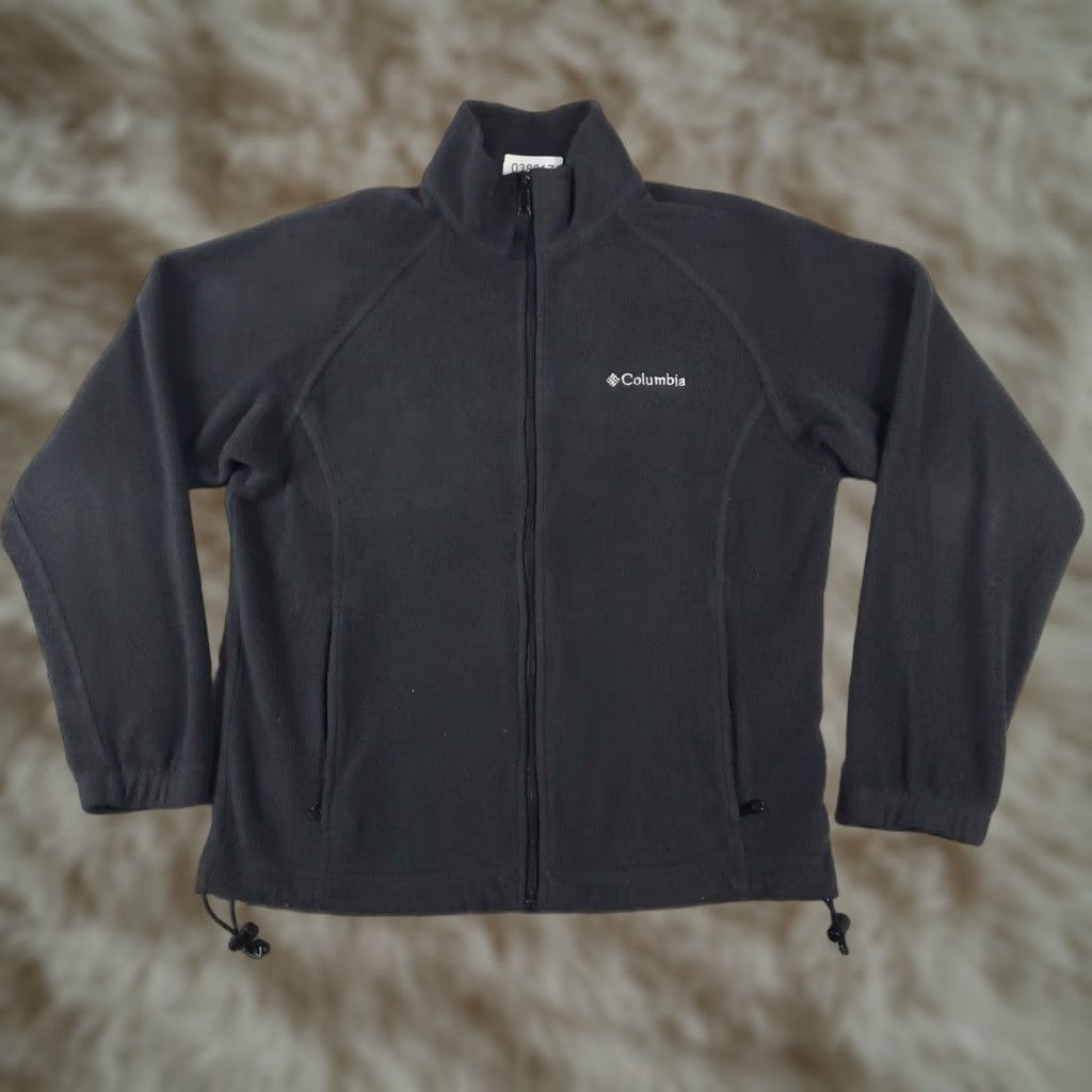 Vintage Columbia Jacket Womens Medium Black Fleece Full Zip Up Sweatshirt Sweatshirt (Jacket) Size M / US 6-8 / IT 42-44 - 1 Thumbnail