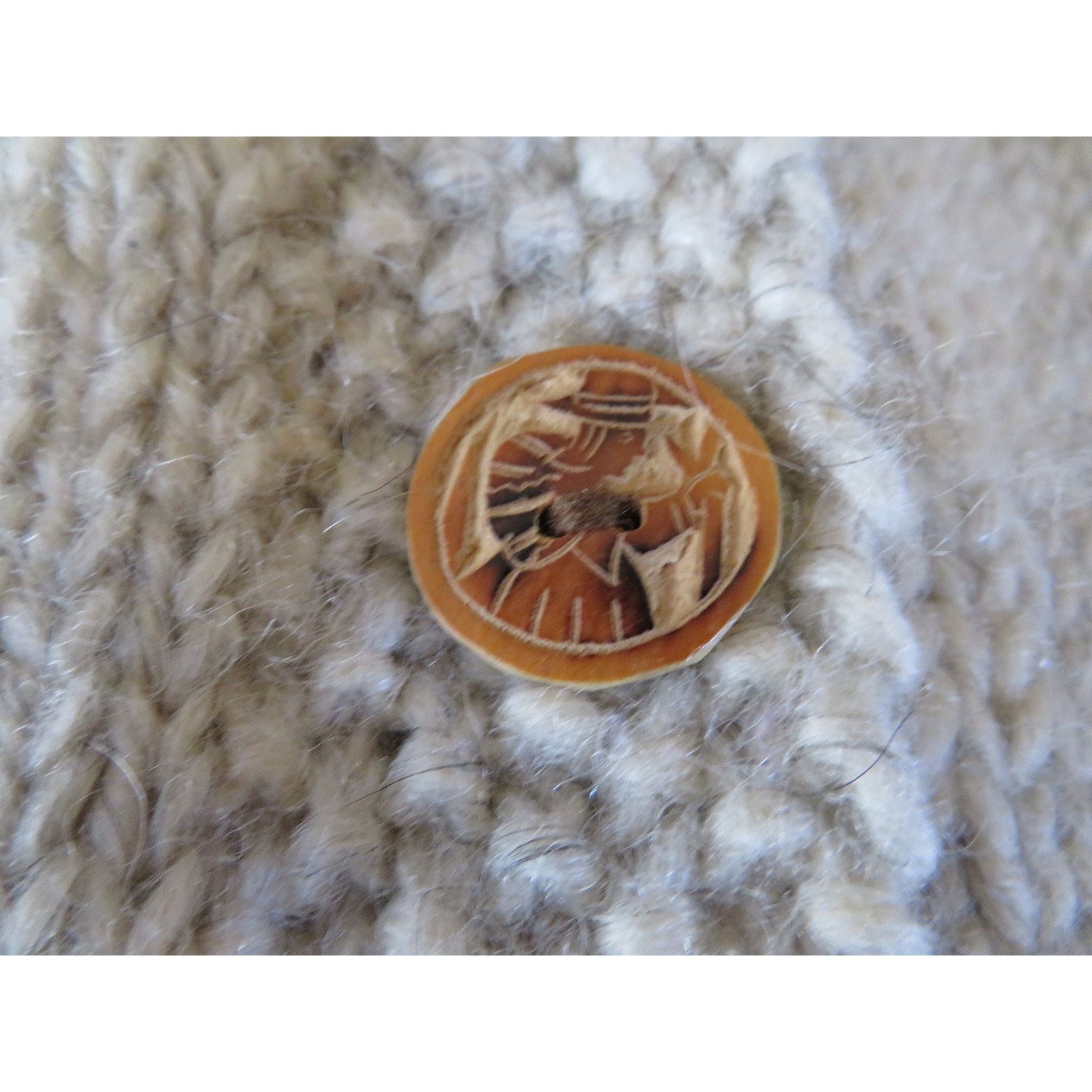 Other Knit Sweater Bodice Cardigan Designer Buttons Beige Wool M? Size M / US 6-8 / IT 42-44 - 6 Thumbnail