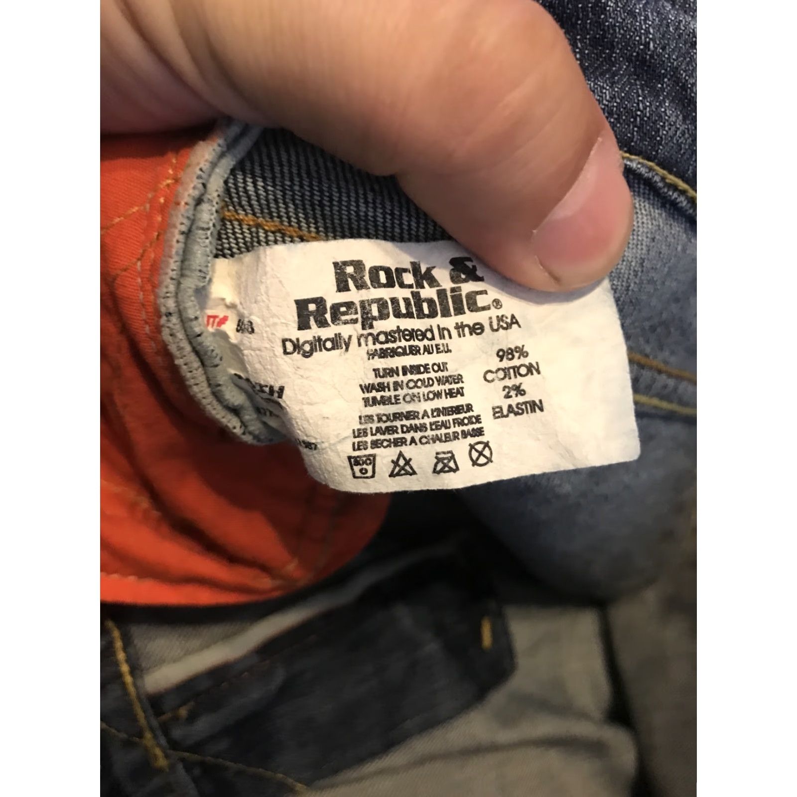 Vintage VINTAGE Rock & Republic Jeans Flared Leg Low Rise 30 Medium Wash Women Boys/Girls? Size 30" / US 8 / IT 44 - 7 Thumbnail