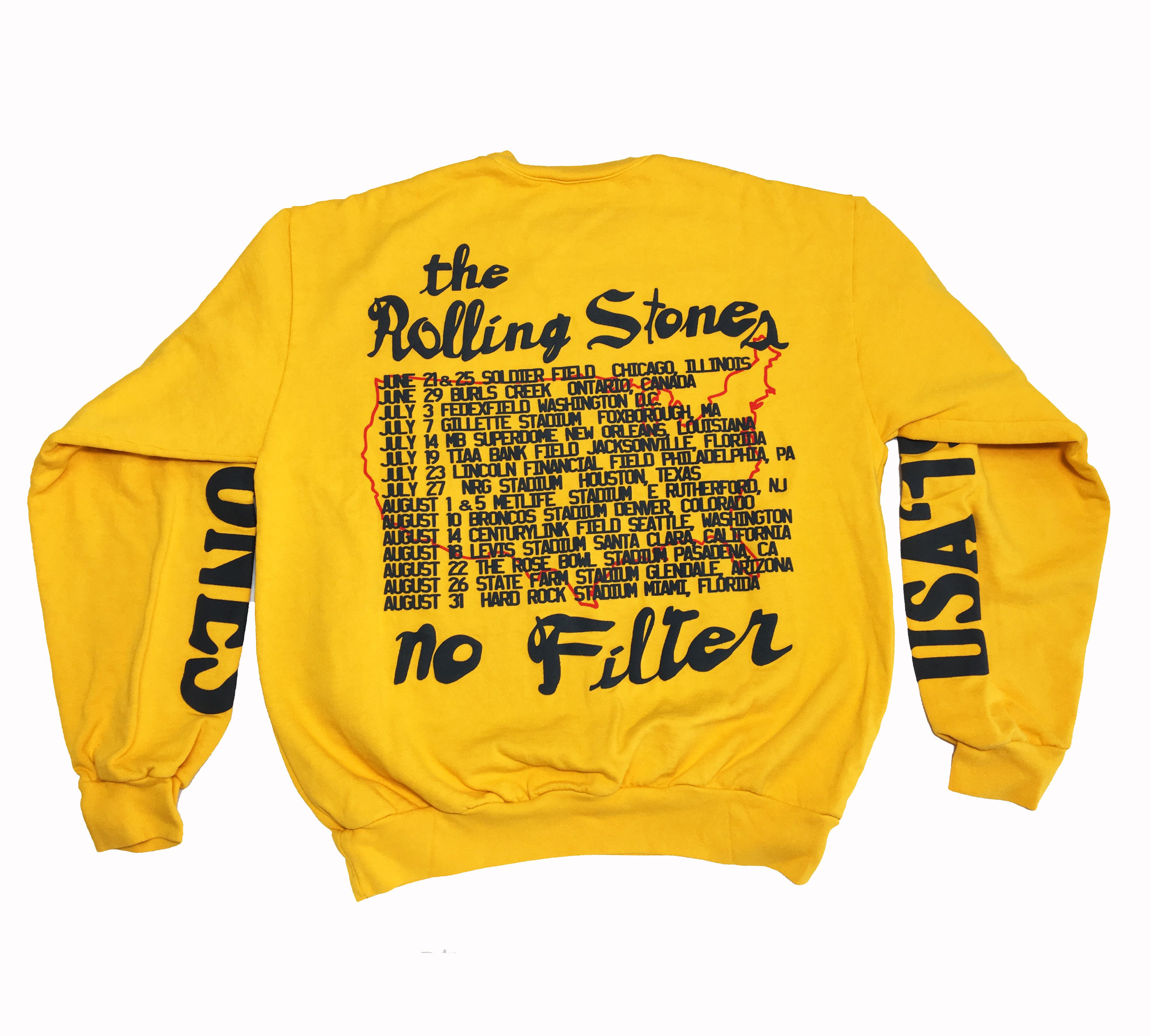 Cactus Plant Flea Market Cactus Plant Flea Market Rolling Stones Tour Crewneck Gold Size US L / EU 52-54 / 3 - 4 Thumbnail