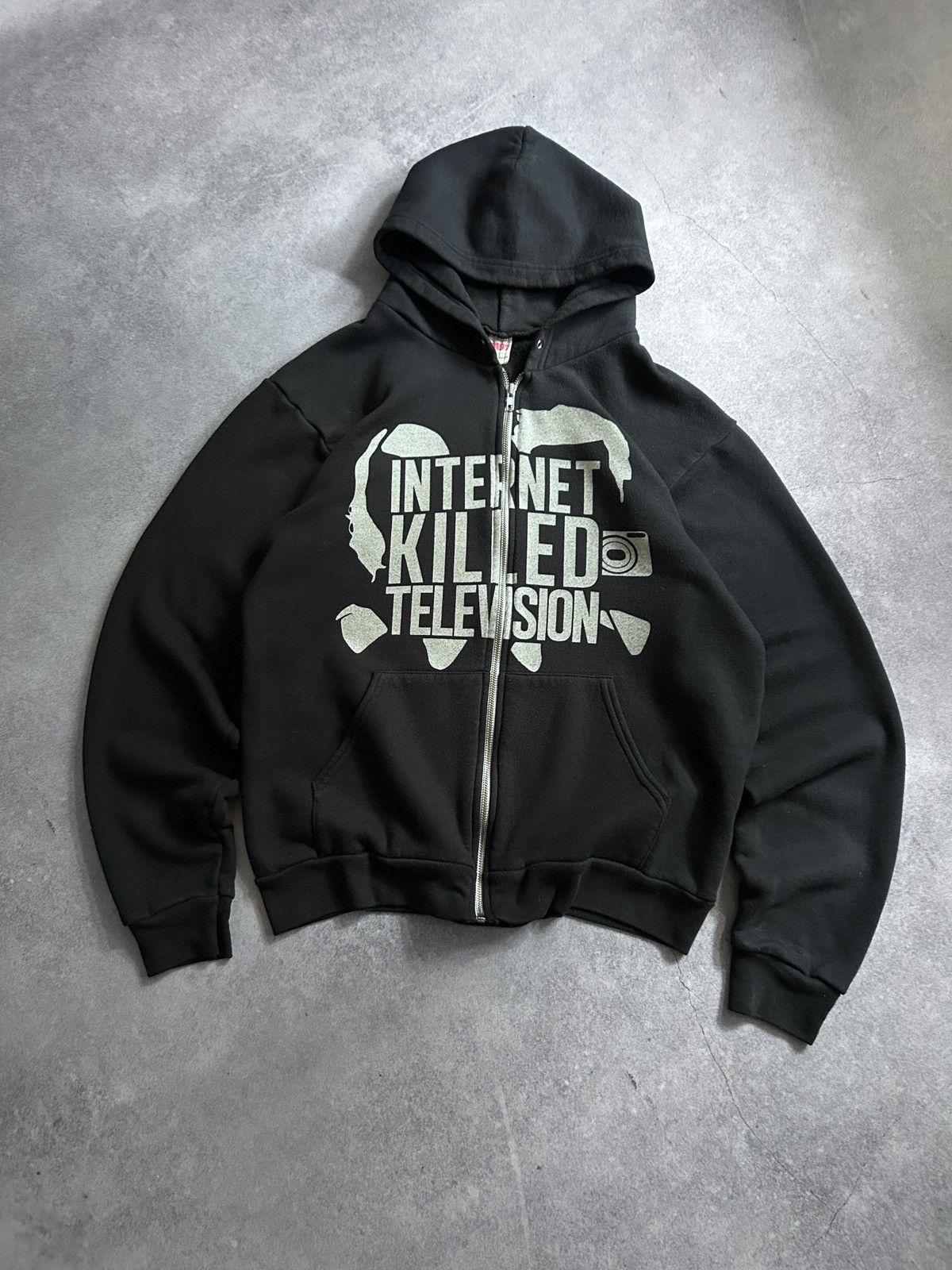 Vintage Internet Killed television big logo y2k zip-hoodies Size US M / EU 48-50 / 2 - 1 Thumbnail