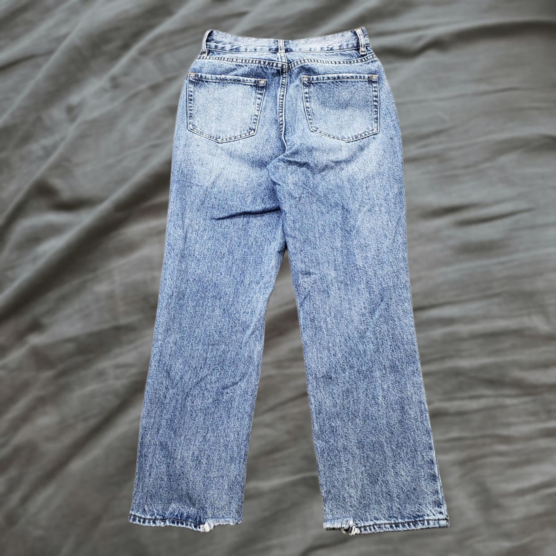 Pacsun PacSun Jeans Womens 26 Blue Denim Distressed High Rise Button Fly Straight Leg Jeans Size 26" / US 2 / IT 38 - 1 Thumbnail
