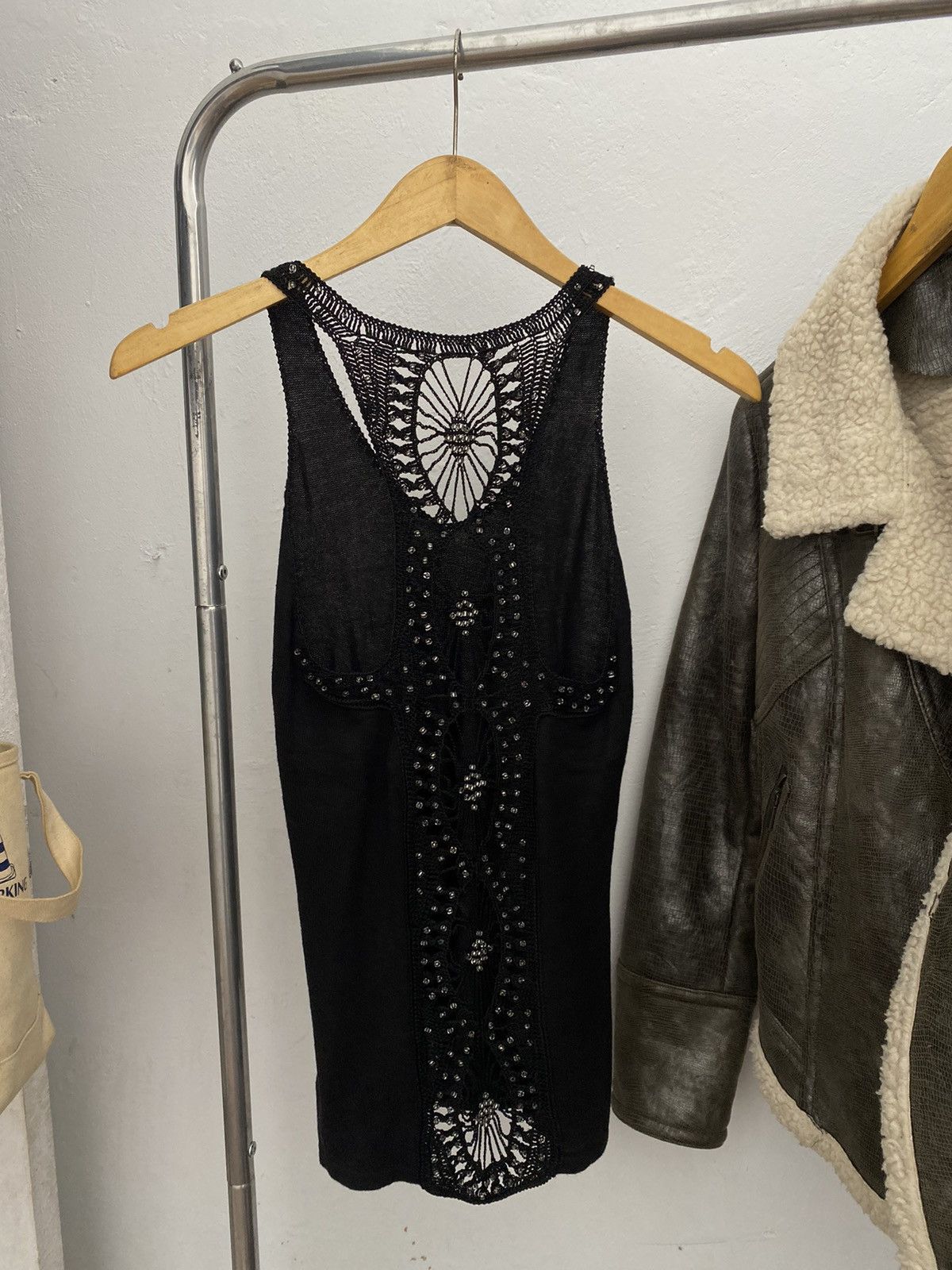 If Six Was Nine × Japanese Brand × Le Grande Bleu (L.G.B.) Snazzy spider crystal knit sleeveless Size US S / EU 44-46 / 1 - 3 Thumbnail