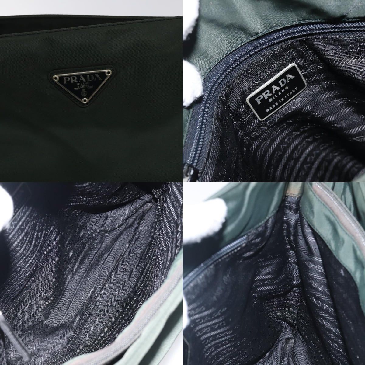 Prada PRADA Tote Bag Nylon Green Silver Size ONE SIZE - 11 Thumbnail