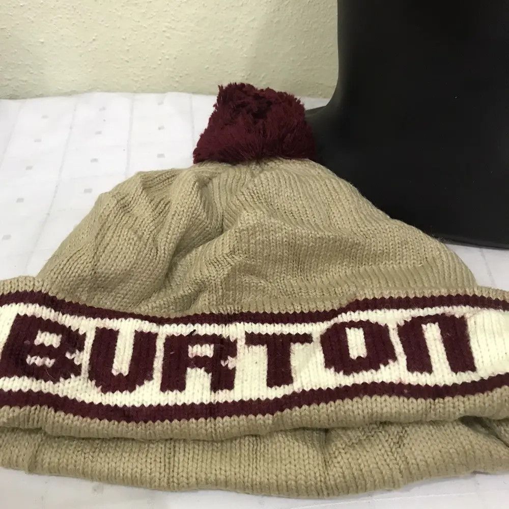 Burton × Vintage Burton Spellout Beanie Hat Size ONE SIZE - 5 Thumbnail