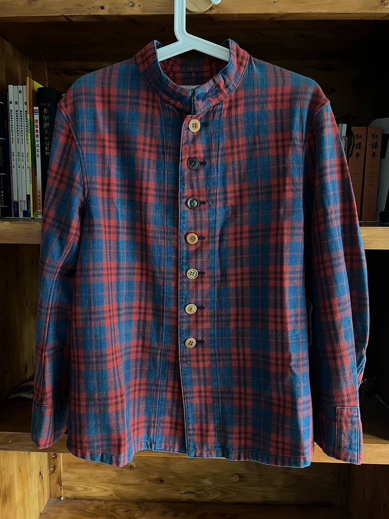 Visvim Visvim14aw embroidered stand-up collar vintage washed check Size US M / EU 48-50 / 2 - 1 Thumbnail