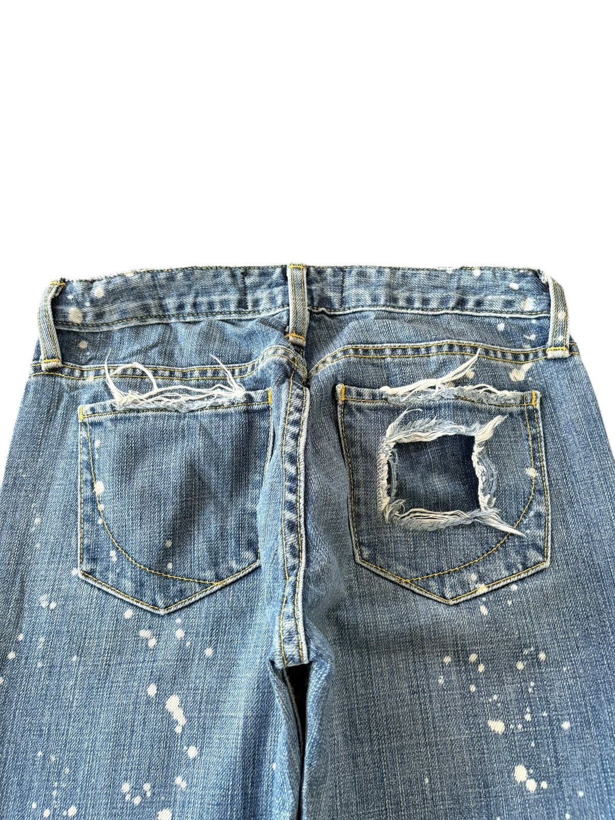 Paper Denim & Cloth Vintage Paper Denim Cloth Painted Distress Flare Jeans Size 27" / US 4 / IT 40 - 4 Thumbnail