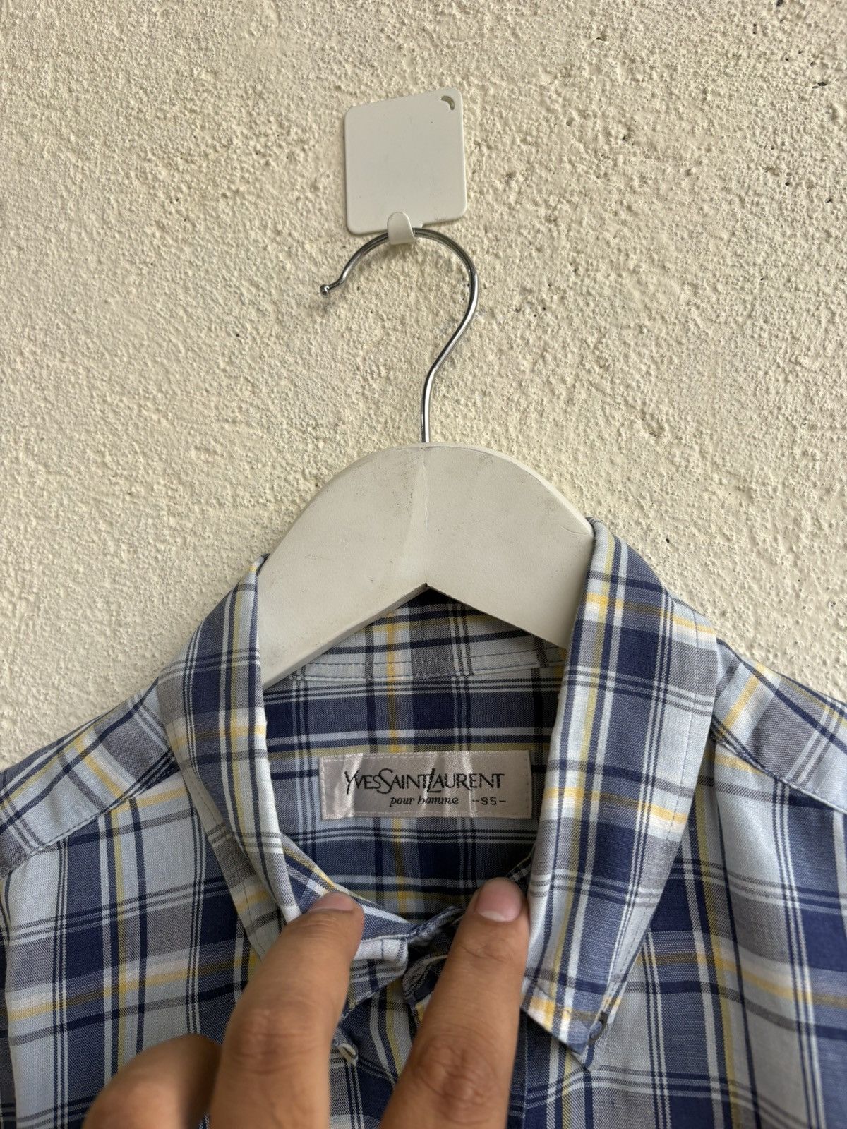 Yves Saint Laurent 90s Vintage Yves Saint laurent plaid shirt Size US L / EU 52-54 / 3 - 4 Thumbnail