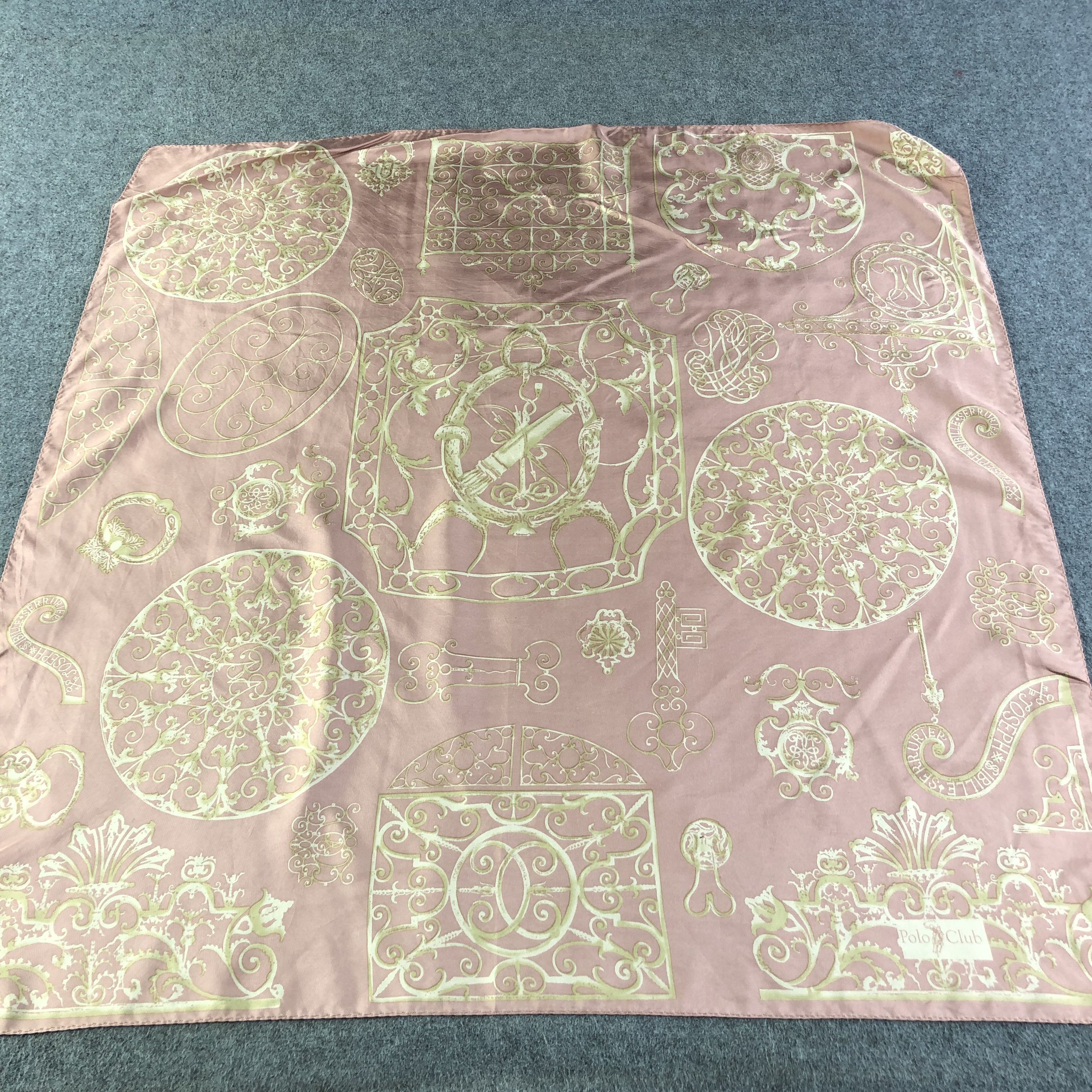 Japanese Brand Polo Club Luxury Silk Scarf M565 Size ONE SIZE - 1 Thumbnail