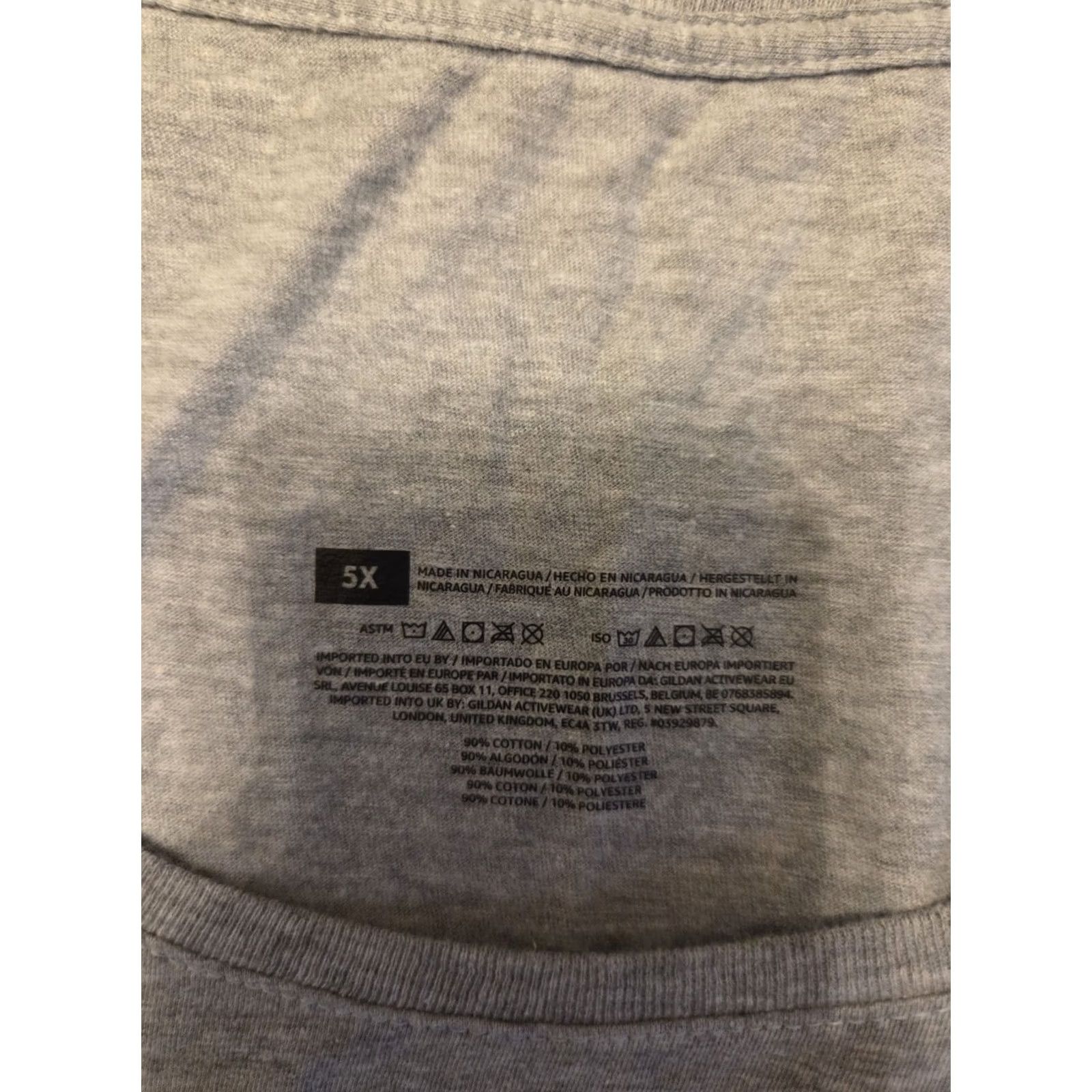 Gildan Gildan Shirt Womens 5X Gray Happy See Your Face Short Sleeve Plus Size XXL / US 16-18 / IT 52-54 - 2 Thumbnail