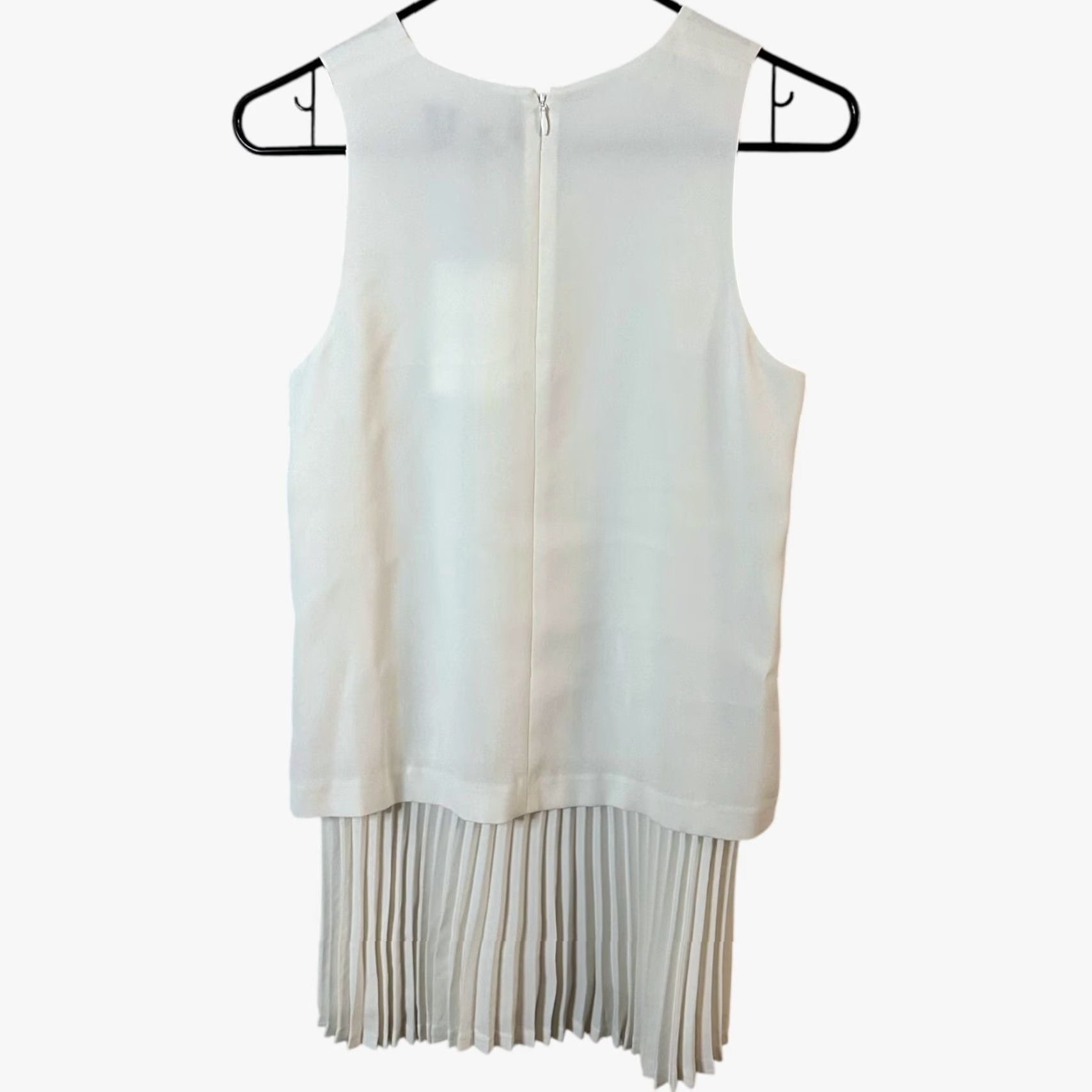 Theory Theory Anastaza Winslow Crepe Layered Top Ivory Women's Size Small Size S / US 4 / IT 40 - 4 Thumbnail