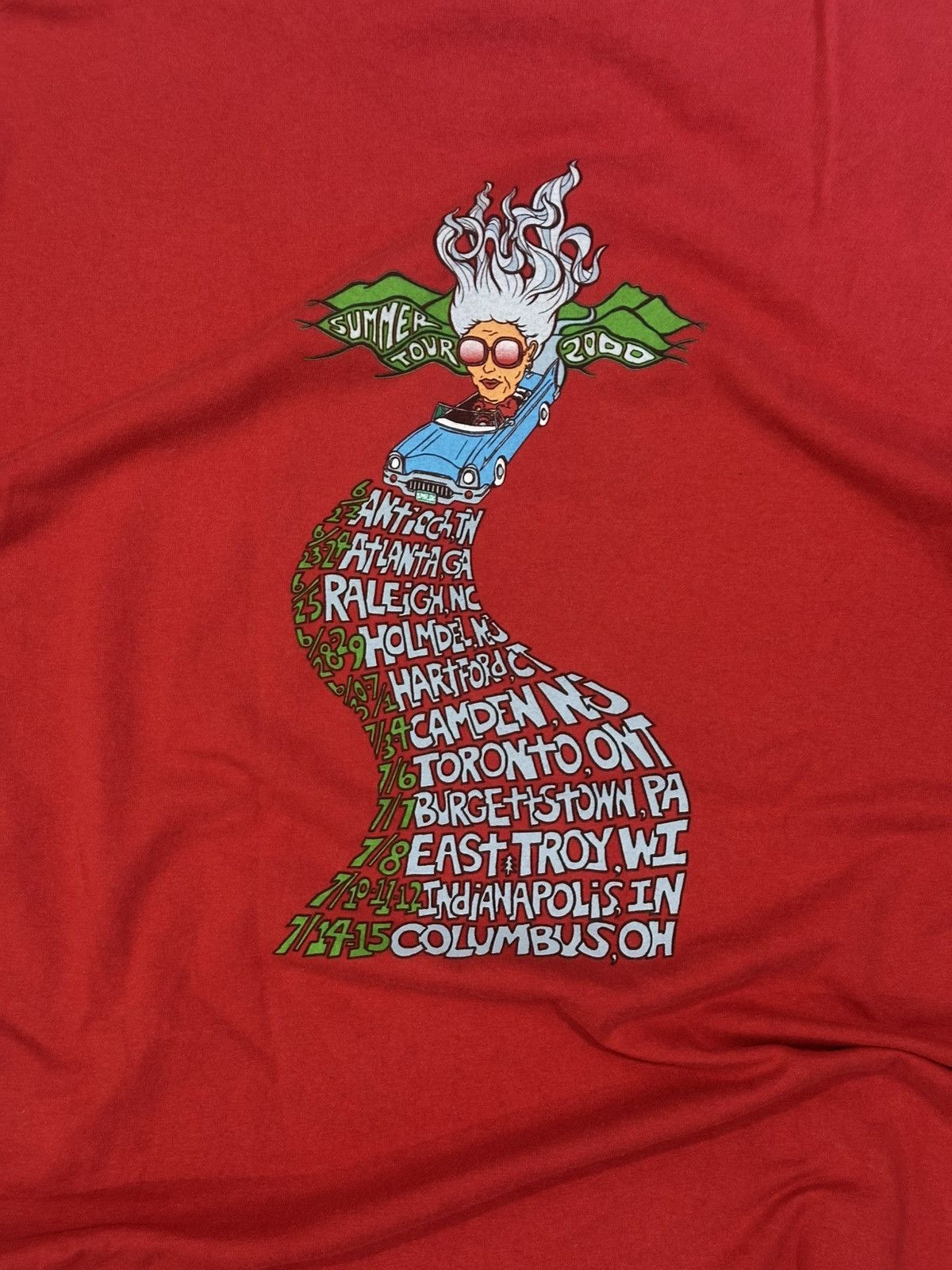 Band Tees Vintage Y2K Phish Summer 2000 Tour Shirt Giant Tag Large Size US L / EU 52-54 / 3 - 7 Thumbnail