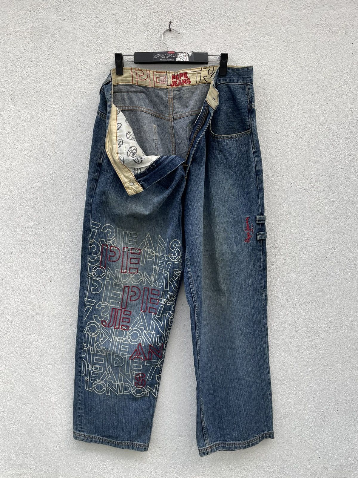 image of Jnco x Pepe Jeans Vintage Pepe Jeans Baggy Loose Jeans in Blue, Men's (Size 38)