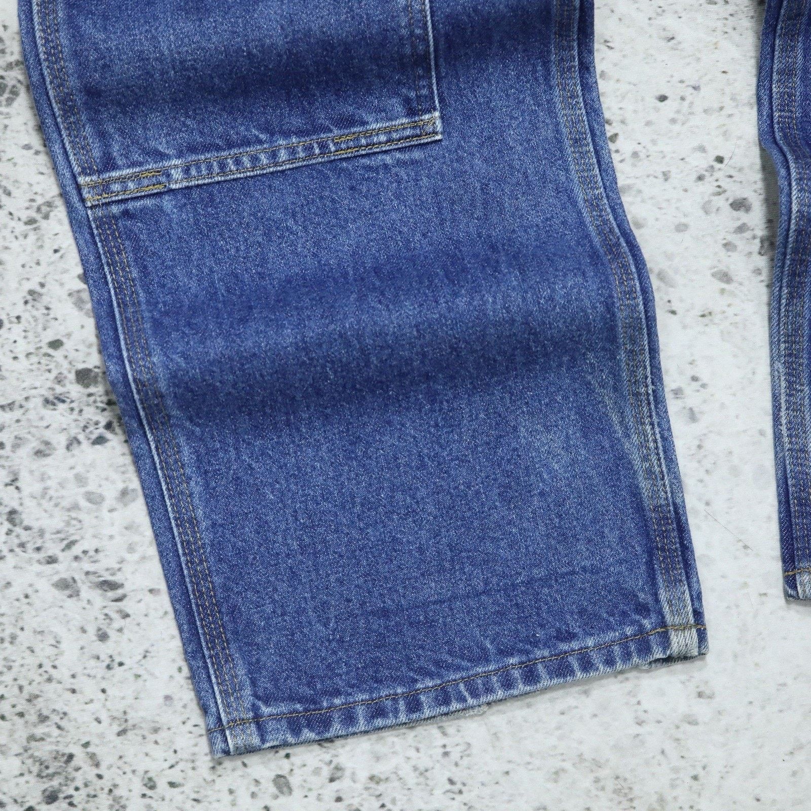 Carhartt Vintage Carhartt Faded Blue Denim Double Knee Carpenter Pant Size US 31 - 9 Thumbnail