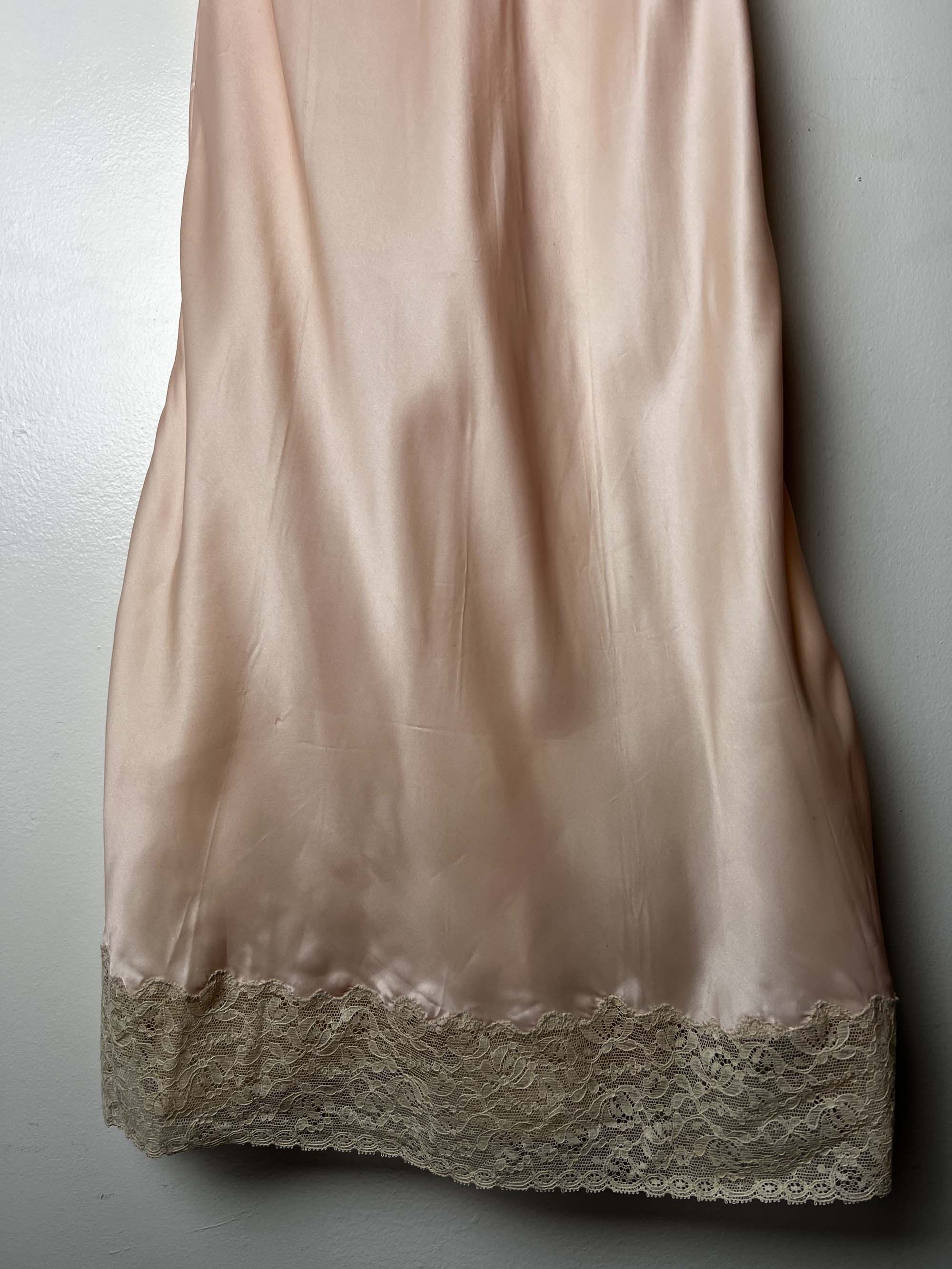 Vintage Vintage 1930's-1940's Tailored by Ro Jene Pink Rayon Slip Size ONE SIZE - 4 Thumbnail