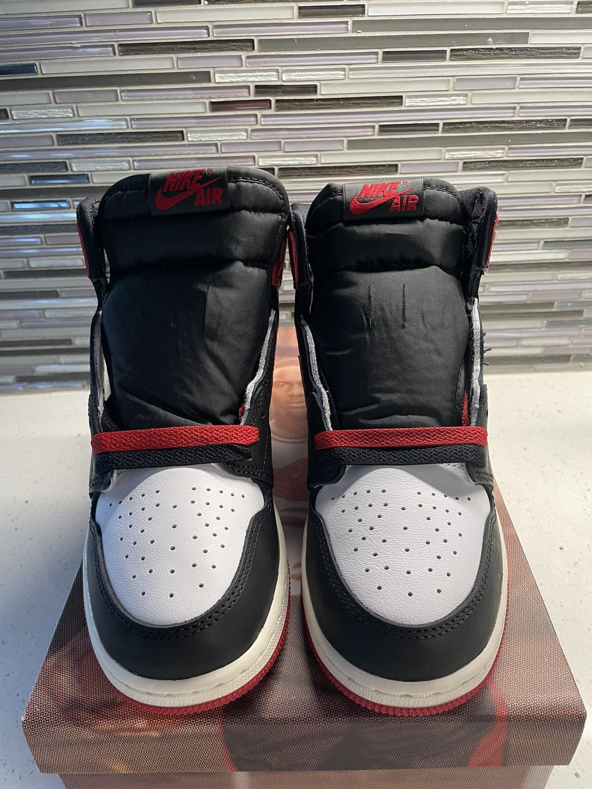 Nike Jordan 1 black toe reimagined Size US 4 / IT 34 - 8 Thumbnail