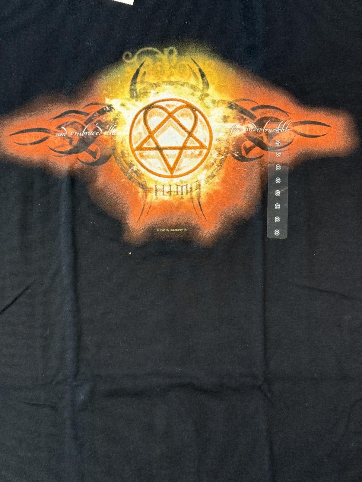 Designer HIM Heartagram Band T-shirt Love Metal Album Tee - S Size US XS / EU 42 / 0 - 3 Thumbnail