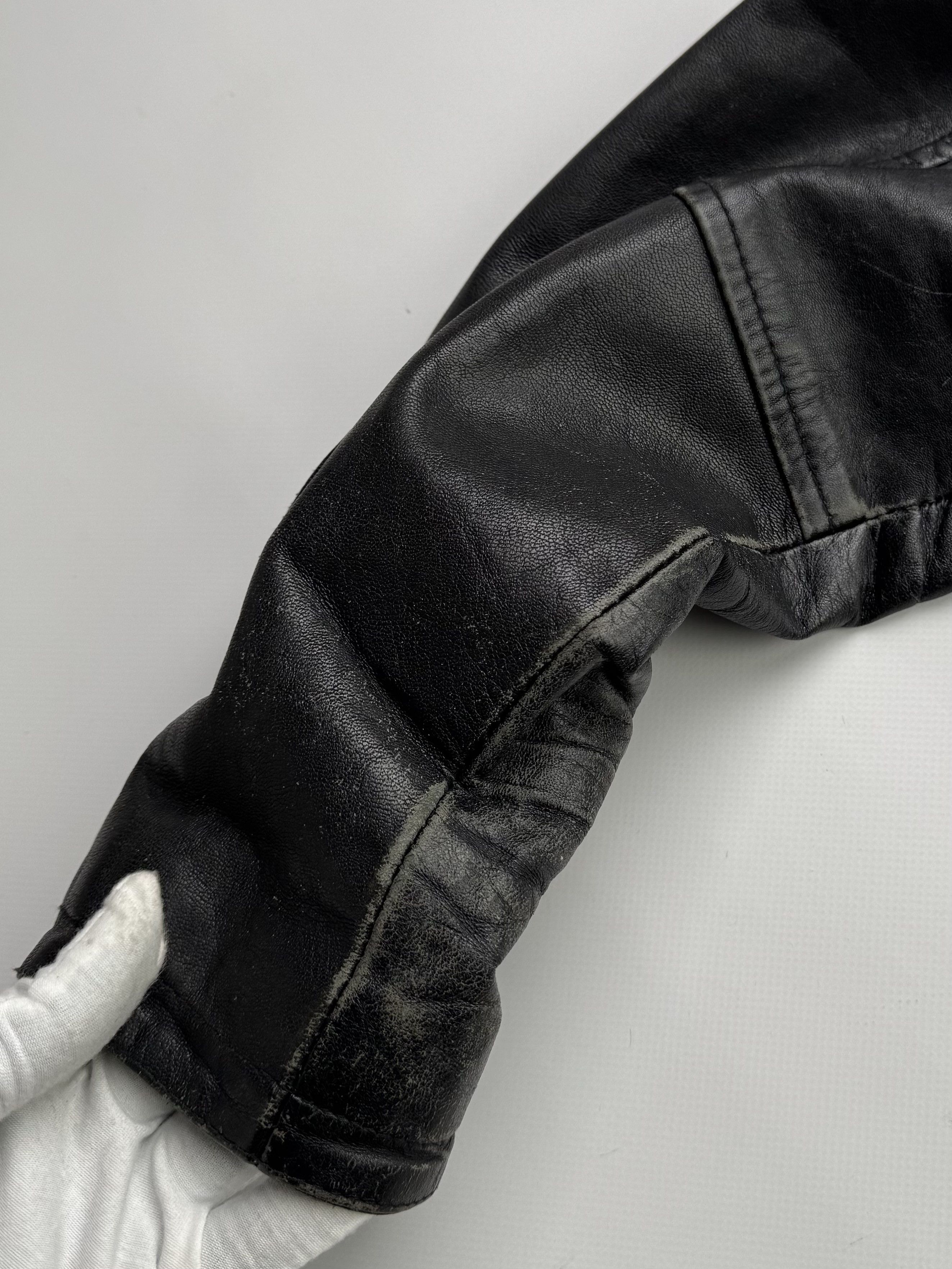 Japanese Brand Vintage Time Faded Leather Bomber Jacket(V36)E2 Size US L / EU 52-54 / 3 - 14 Thumbnail