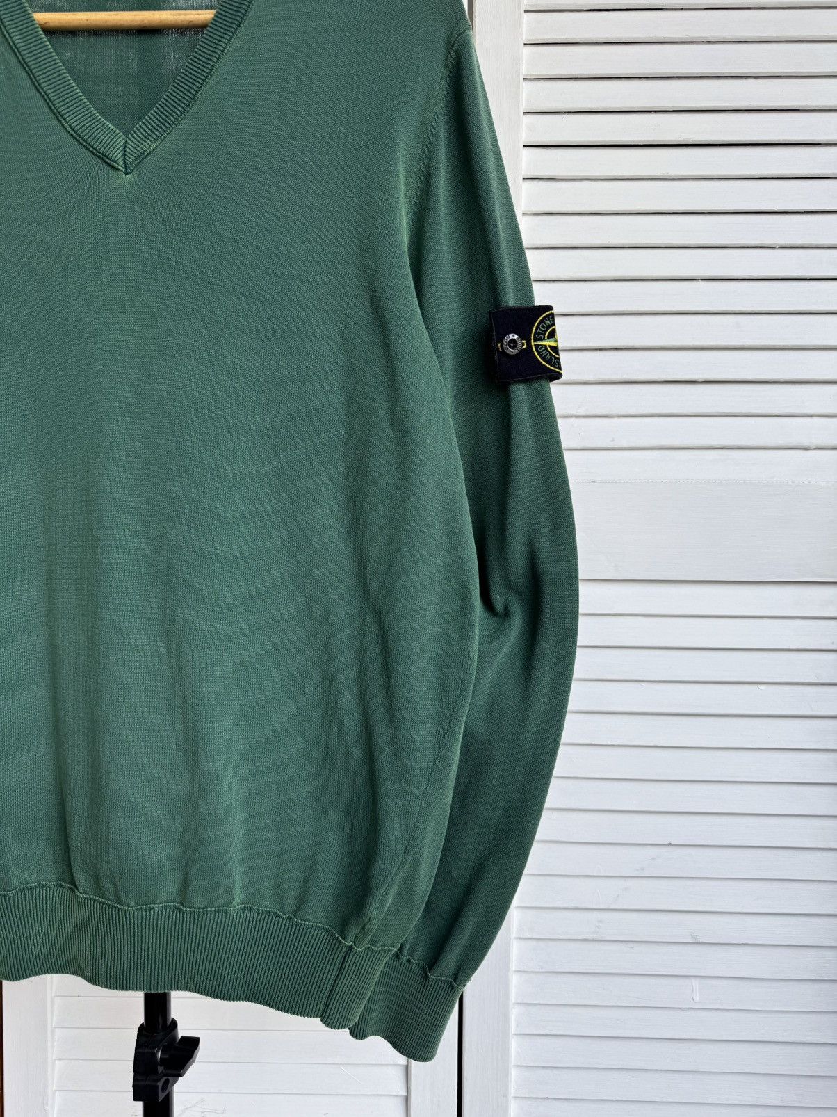 Stone Island Vintage Stone Island V Neck Summer Knitwear Sweater Size US L / EU 52-54 / 3 - 4 Thumbnail