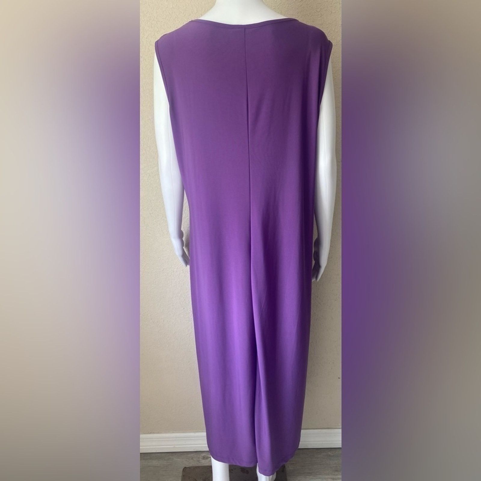 Other BLAIR | Pleated Sleeveless Long Sheath Maxi Dress | Large Size L / US 10 / IT 46 - 2 Thumbnail