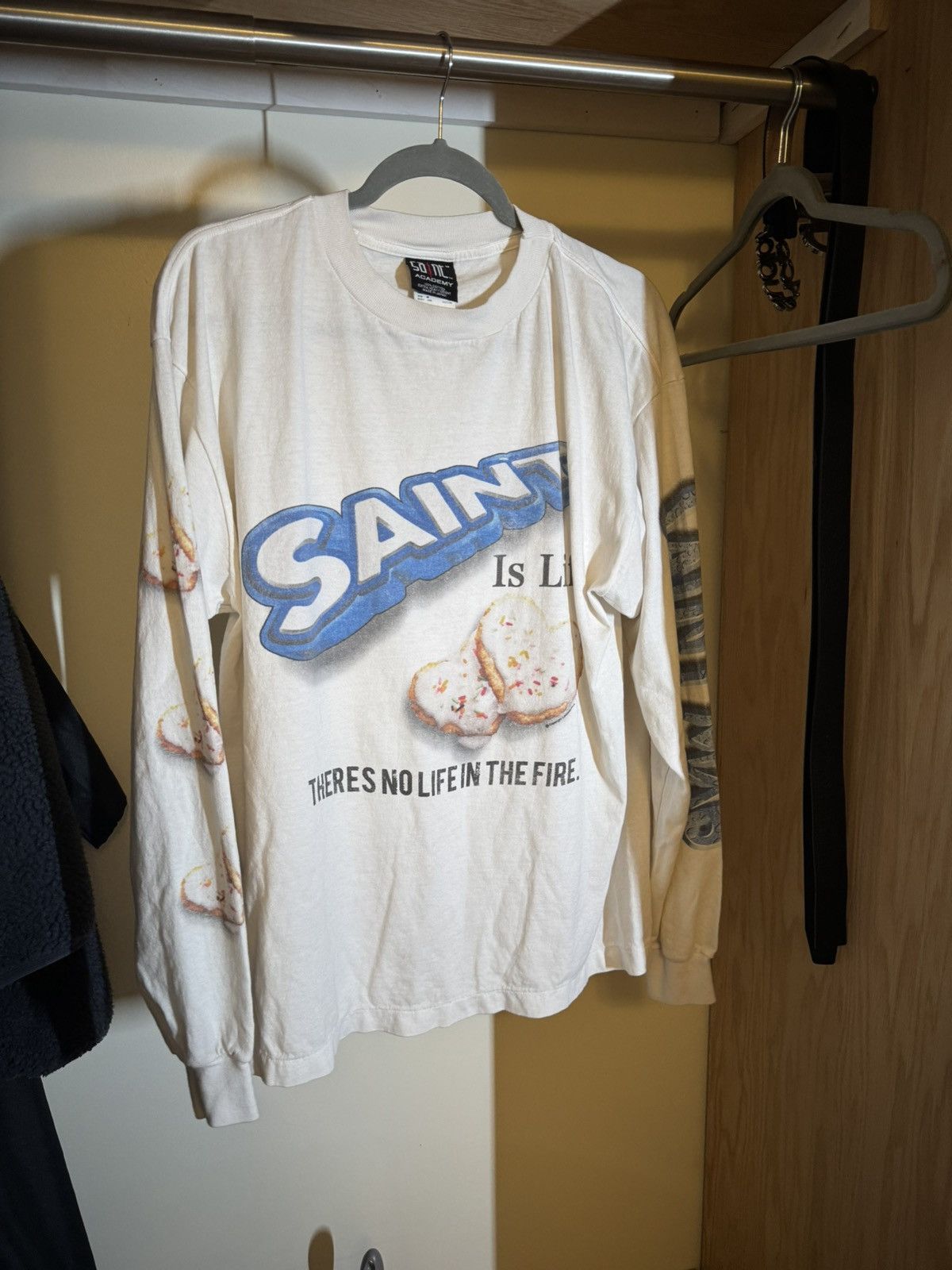 トップス SAINT Mxxxxxx SHERMER LS TEE HEART CKIE SHERMER ACADEMY x SAINT Mxxxxxx HEART COOKIE Long sleeve T
