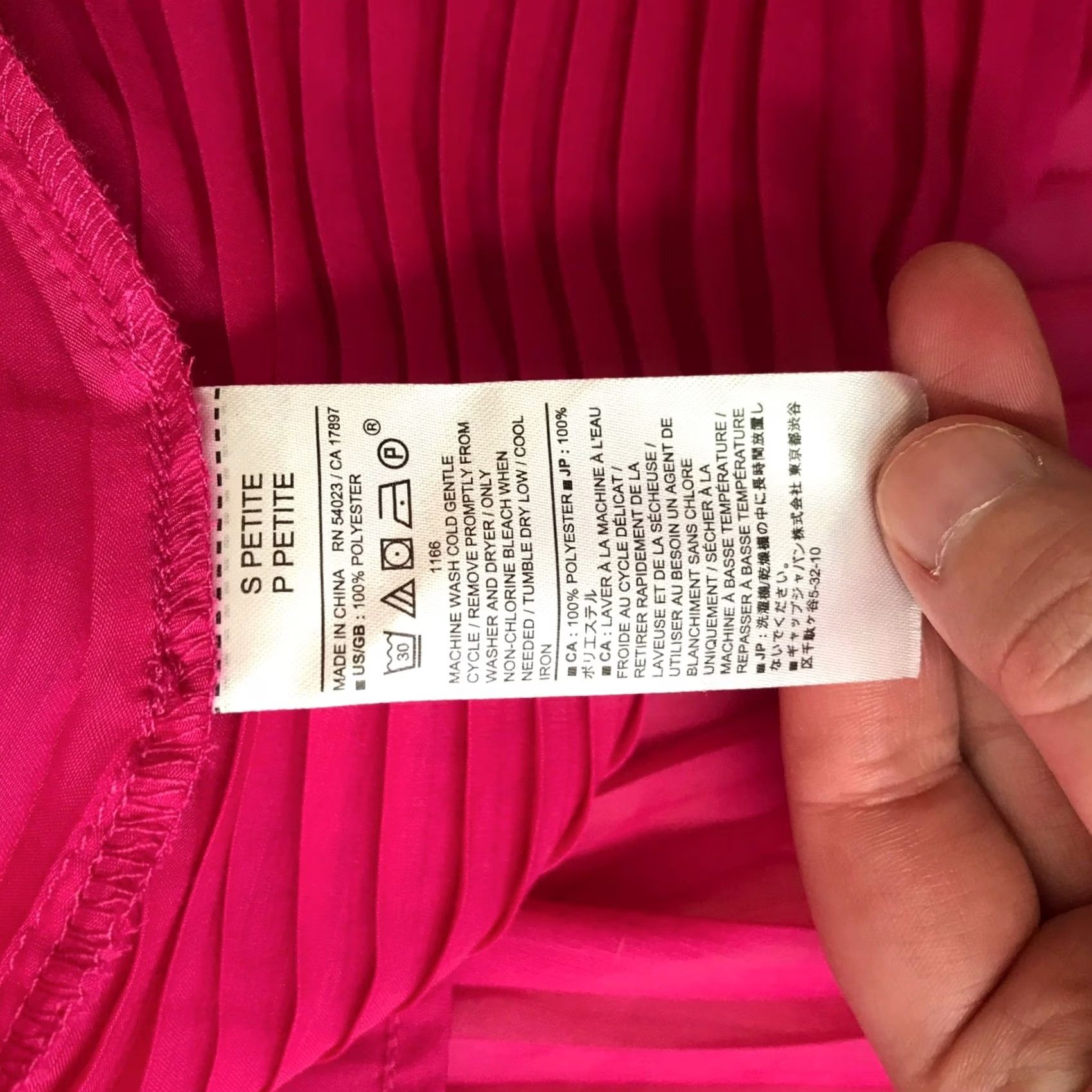 Banana Republic Banana Republic Magenta Pink Pleated V-Neck Puff Sleeve Midi Dress Petite S Size S / US 4 / IT 40 - 8 Thumbnail