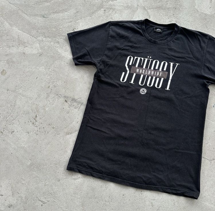 Stussy Vintage T-shirt Stussy Big Logo Round Neck Men’s Black L Size US L / EU 52-54 / 3 - 3 Thumbnail