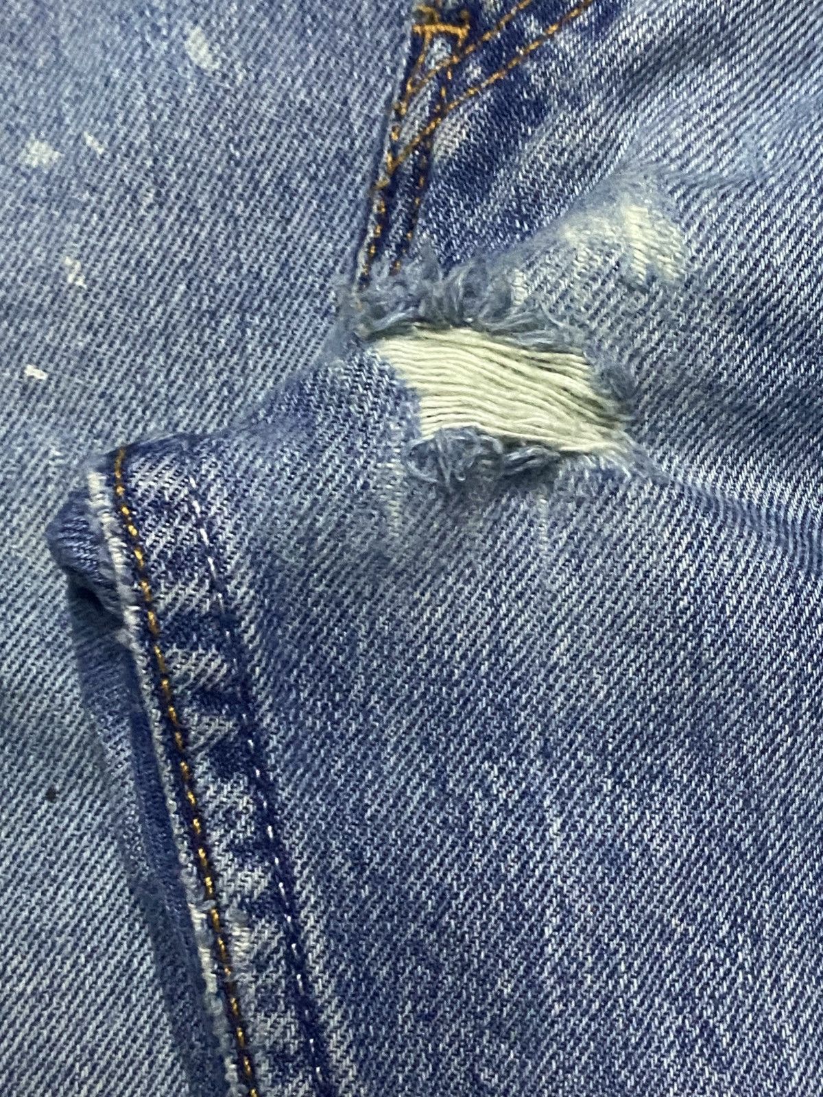 Levi's Levis Crazy Custom Super Baggy Style Paint Splatter Jeans Size US 36 / EU 52 - 13 Thumbnail