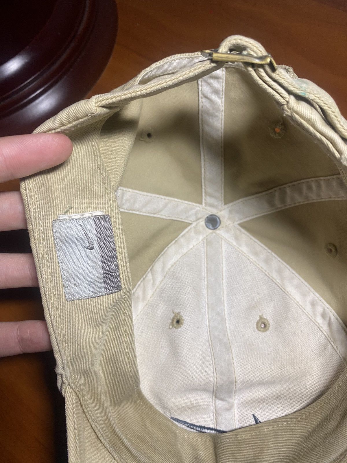 Nike × Vintage ARCHIVE nike vintage Y2K cap distressed beige thrashed 80ss Size ONE SIZE - 11 Thumbnail