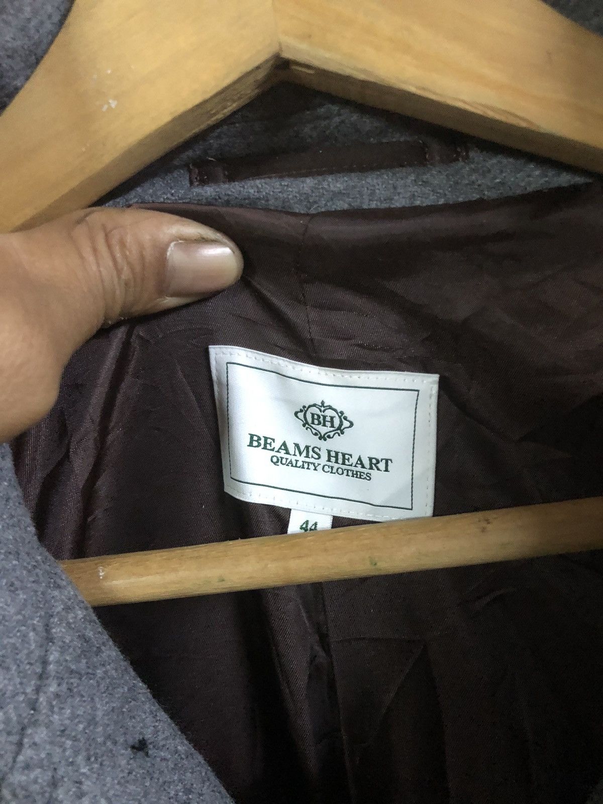 Beams Plus × Japanese Brand Vintage y2K Beams Heart Wool Long Jacket Size US M / EU 48-50 / 2 - 4 Thumbnail