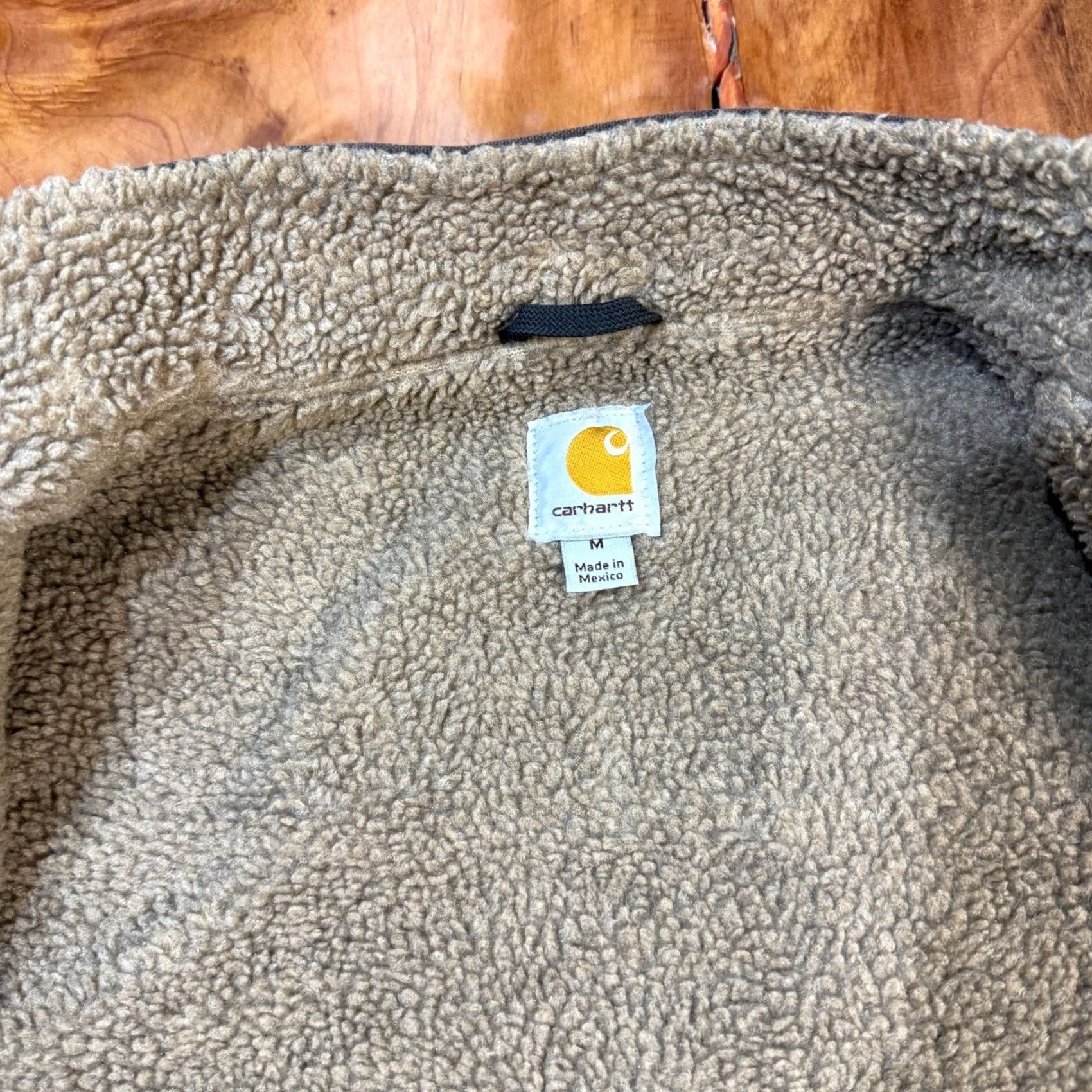 Carhartt Carhartt Vest Fleece Lined Zip Work Outdoor Medium Brown Canvas Western Logo Mens V33 JJ21 Size US M / EU 48-50 / 2 - 5 Thumbnail
