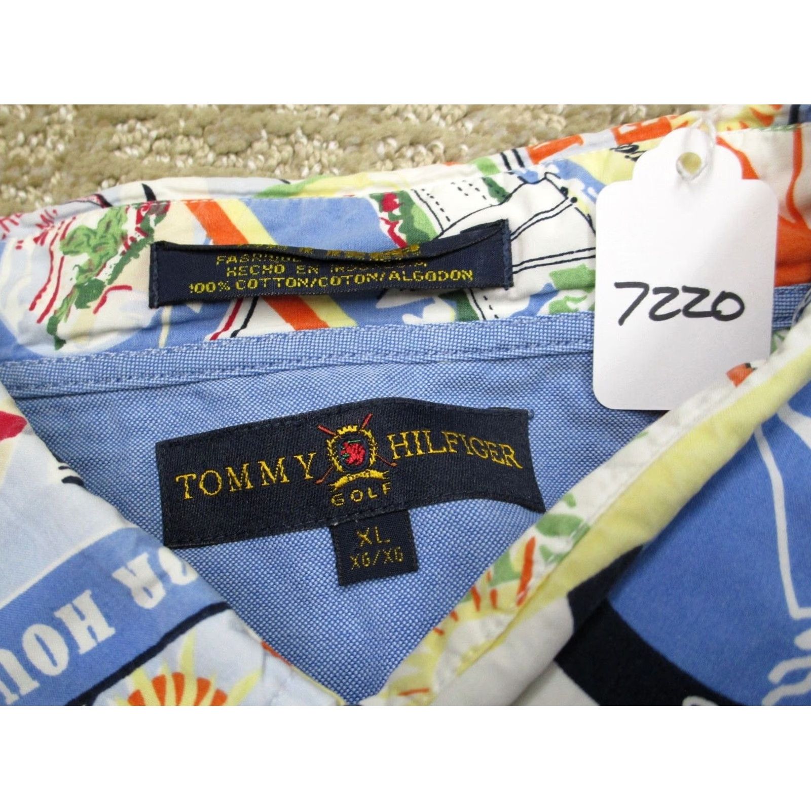 Tommy Hilfiger Tommy Hilfiger Button-Up Shirt Men XL White Nautical AOP VTG Beach Nautical Holiday Casual Travel 90s Mens Size US XL / EU 56 / 4 - 7 Thumbnail