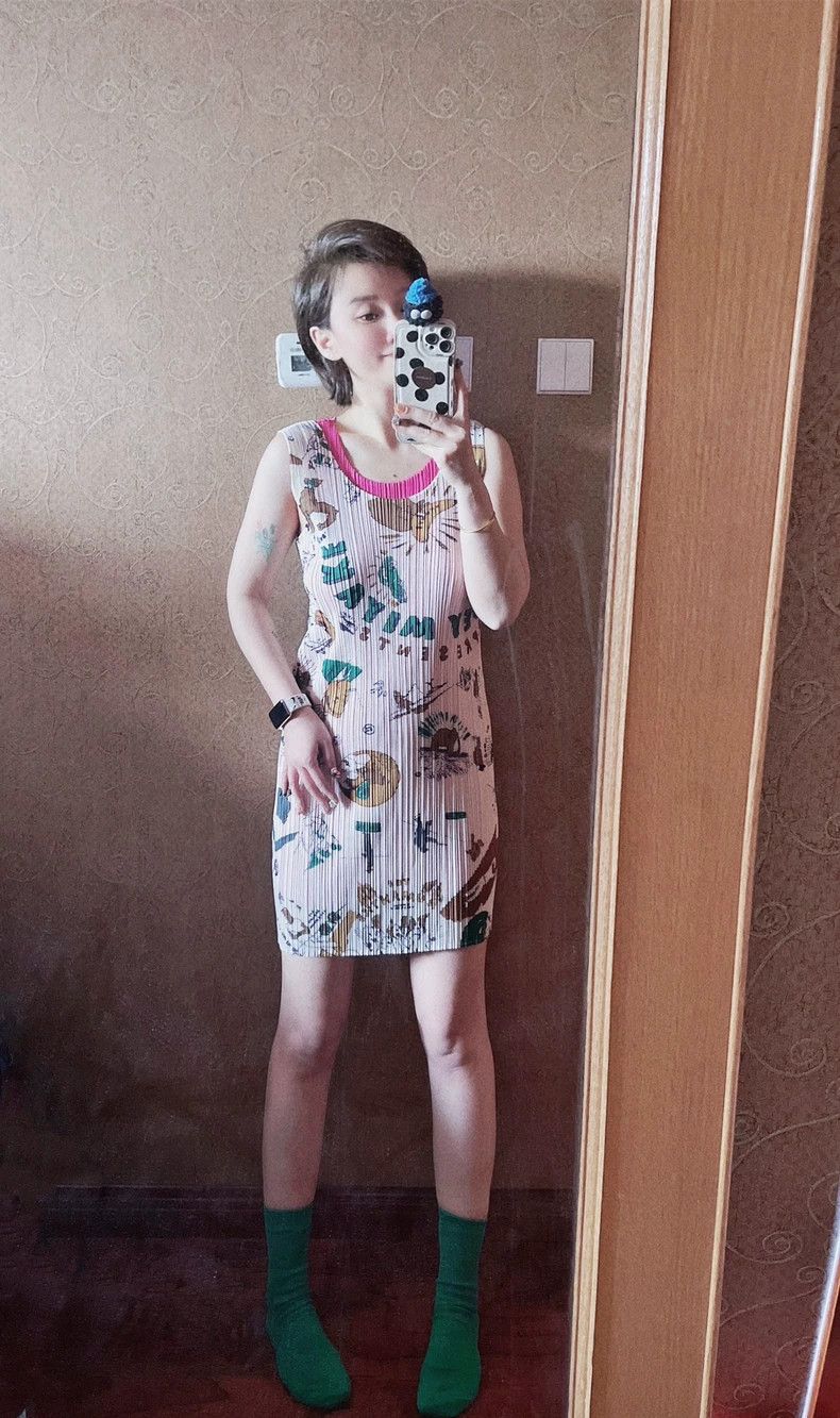Issey Miyake Issey Miyake size:3 Comic dress vest dress Size S / US 4 / IT 40 - 1 Thumbnail