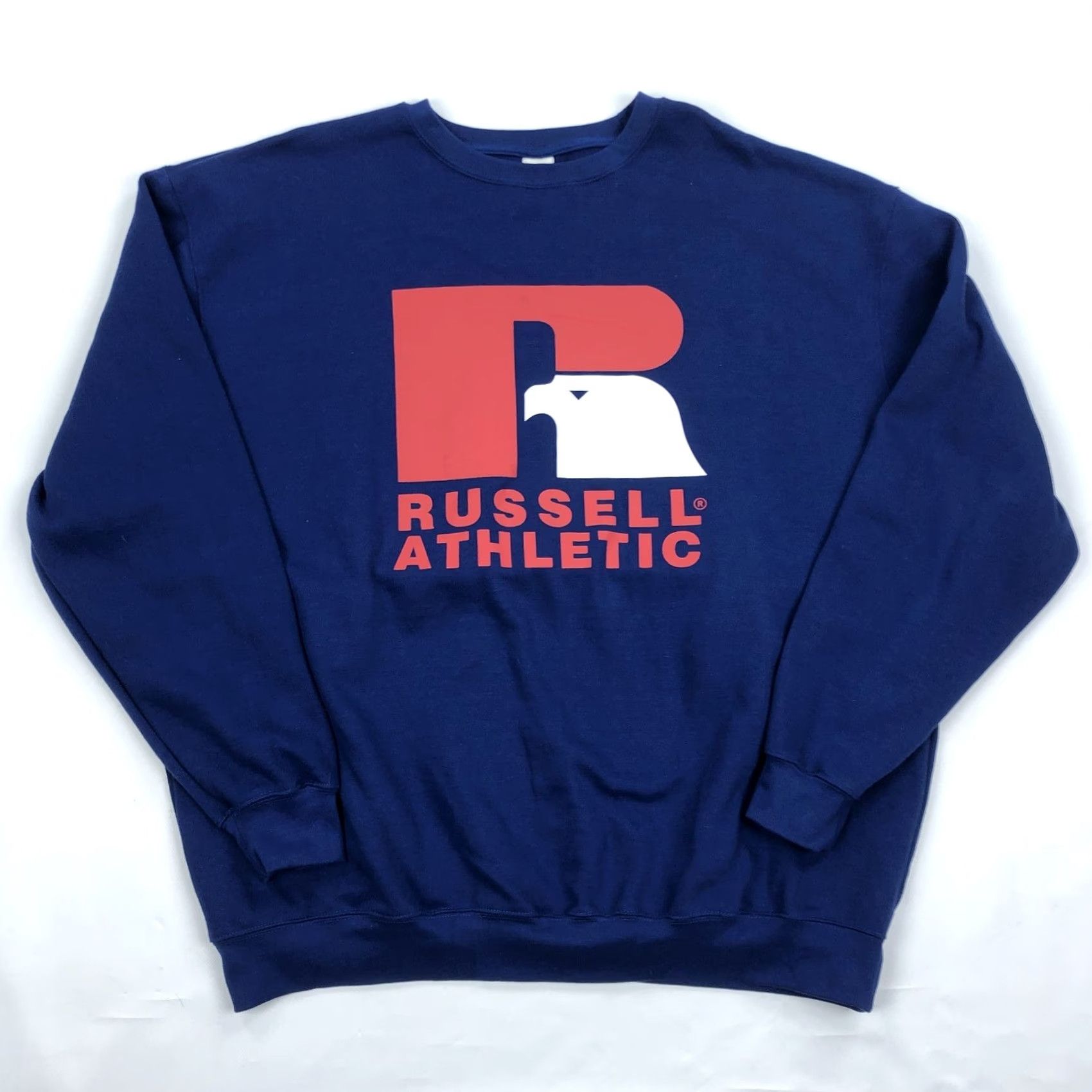 Russell Athletic Russell Athletic Men's 3XLT Pullover Sweatshirt Big & Tall Blue Crewneck Fleece Sweatshirt Size US XXL / EU 58 / 5 - 2 Thumbnail