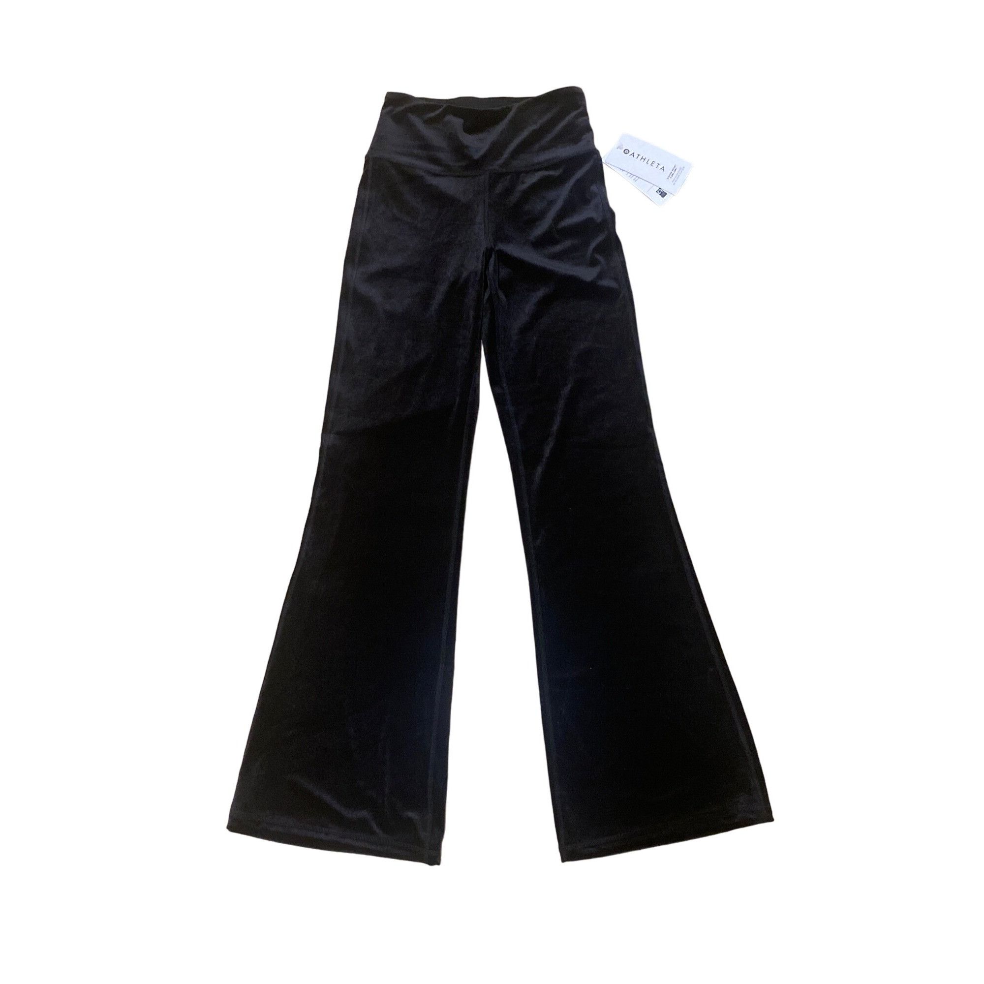 Athleta NWT Athleta XS Elation Velvet Flare Pant Black Pants High-Ri Size 26" / US 2 / IT 38 - 10 Thumbnail