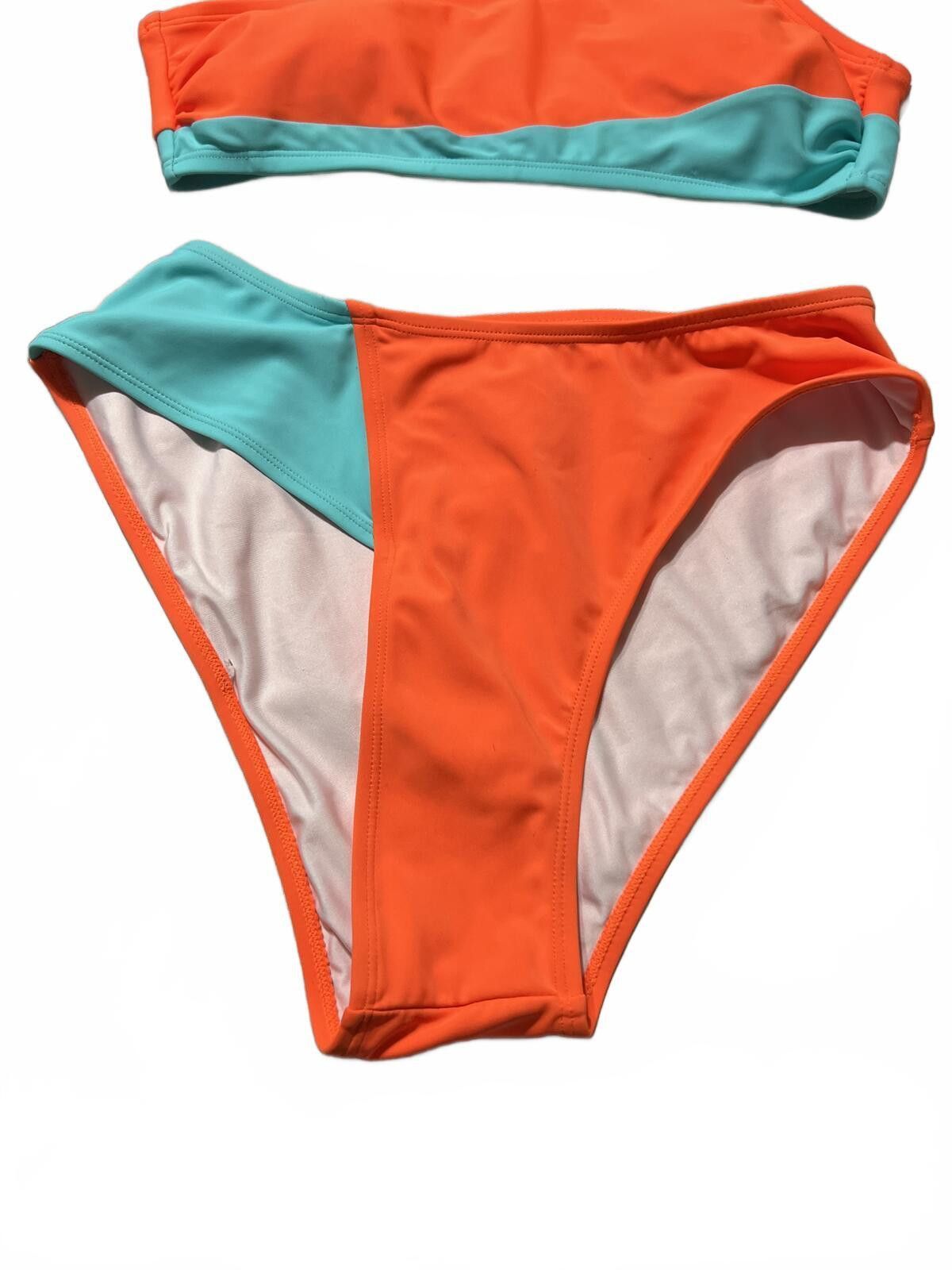 Other Cupshe Two-Tone One-Shoulder High-Waisted Bikini Set L Size ONE SIZE - 3 Thumbnail