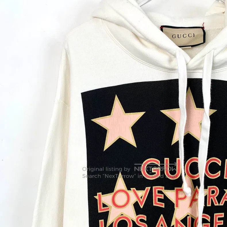 Gucci Gucci White logo star pattern printed round-neck cotton ho Size US M / EU 48-50 / 2 - 3 Thumbnail
