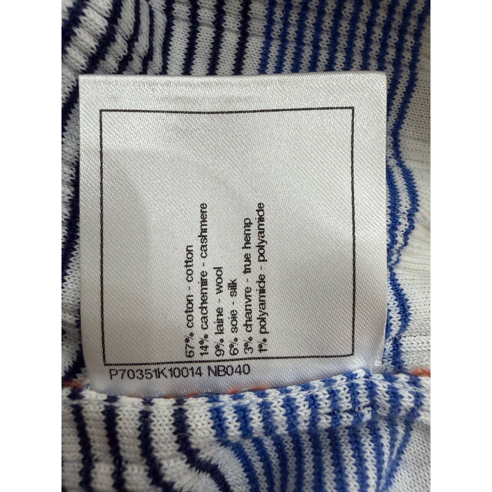 Chanel Chanel 21C Blue White Orange Striped CC Logo Top Pullover 38 Size XS / US 0-2 / IT 36-38 - 19 Thumbnail