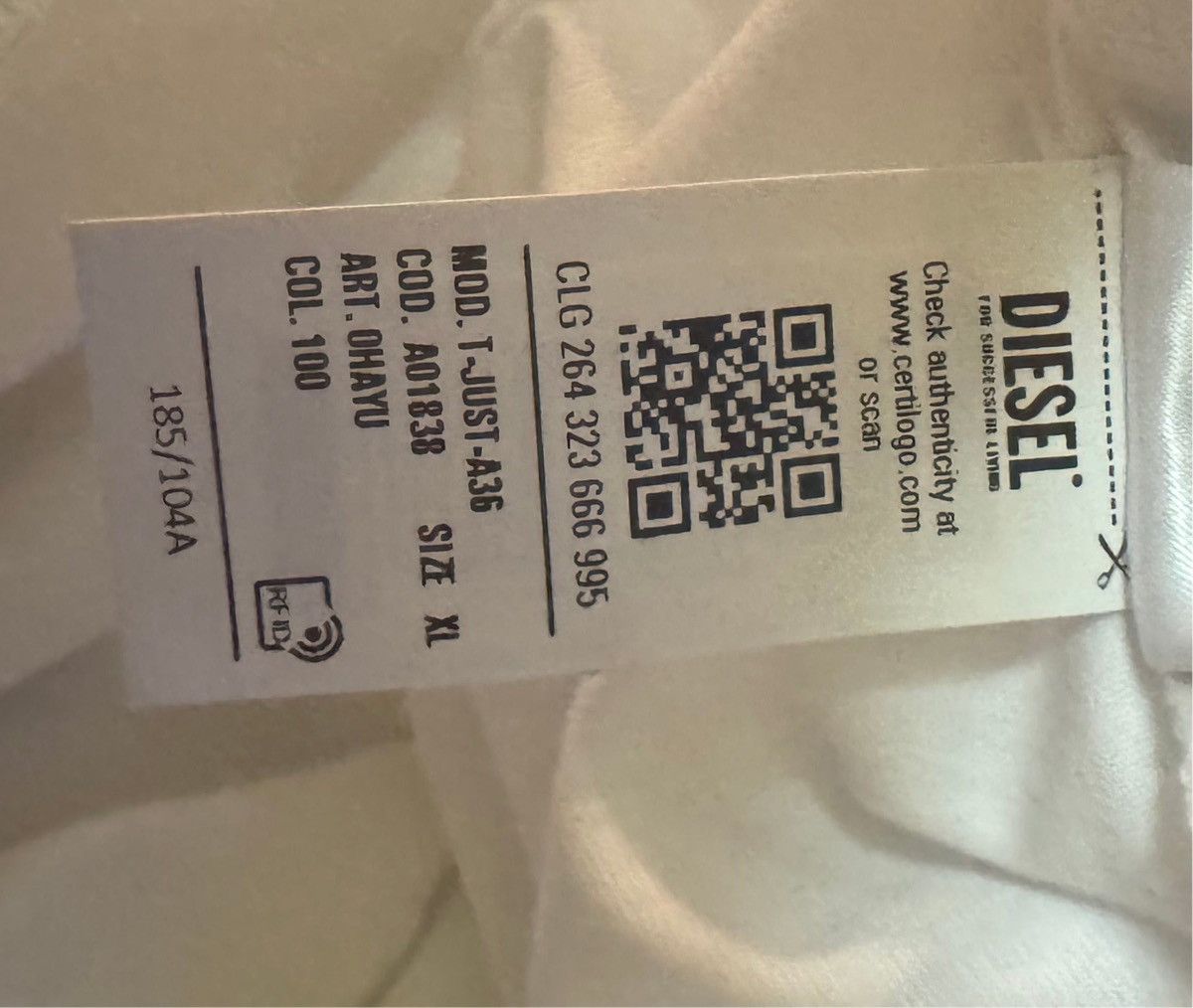 Diesel T-shirt Diesel Size US XL / EU 56 / 4 - 6 Thumbnail