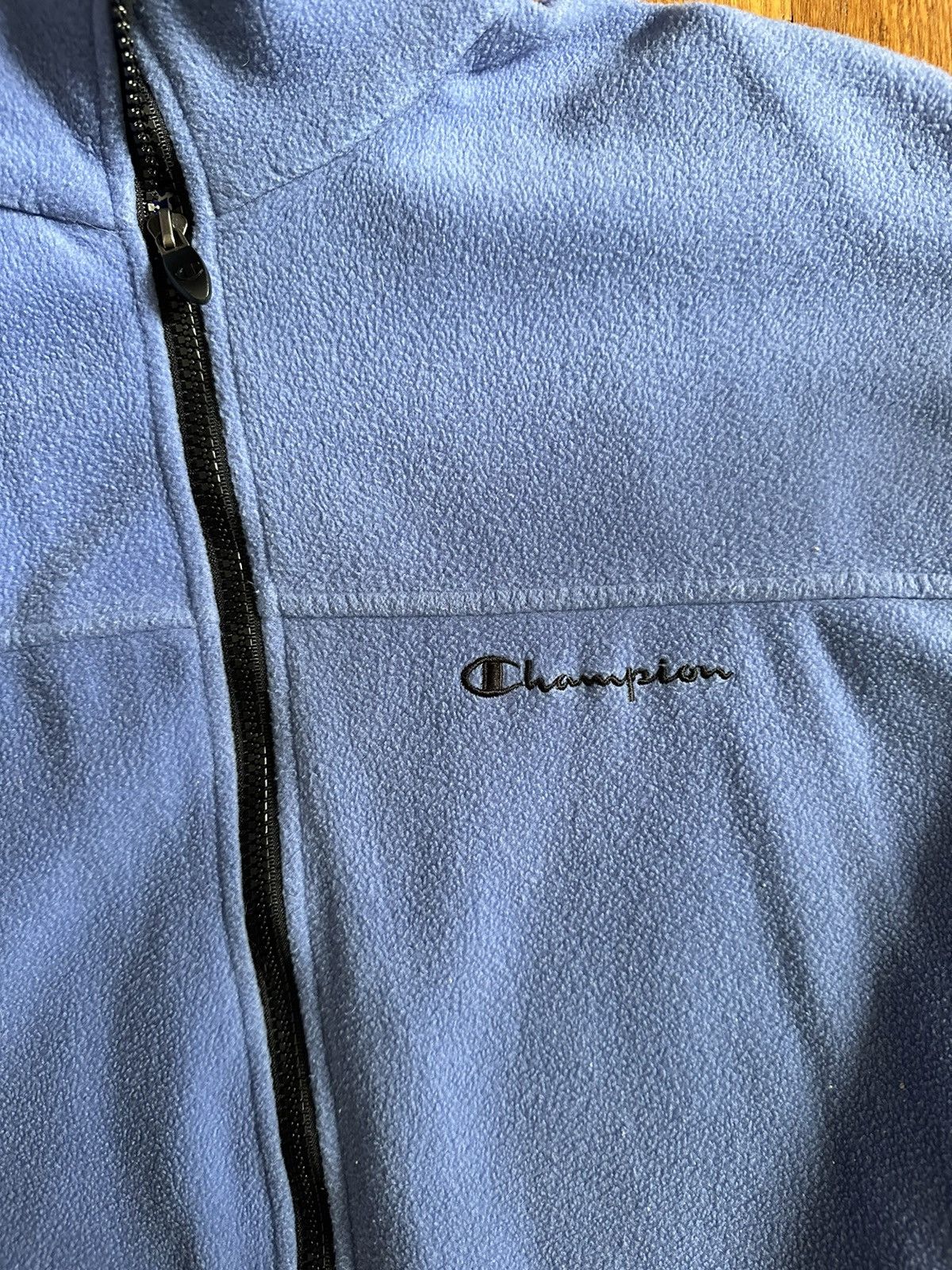 Champion × Vintage Vintage Blue/ Periwinkle Full Zip Champion Fleece Size US L / EU 52-54 / 3 - 2 Thumbnail