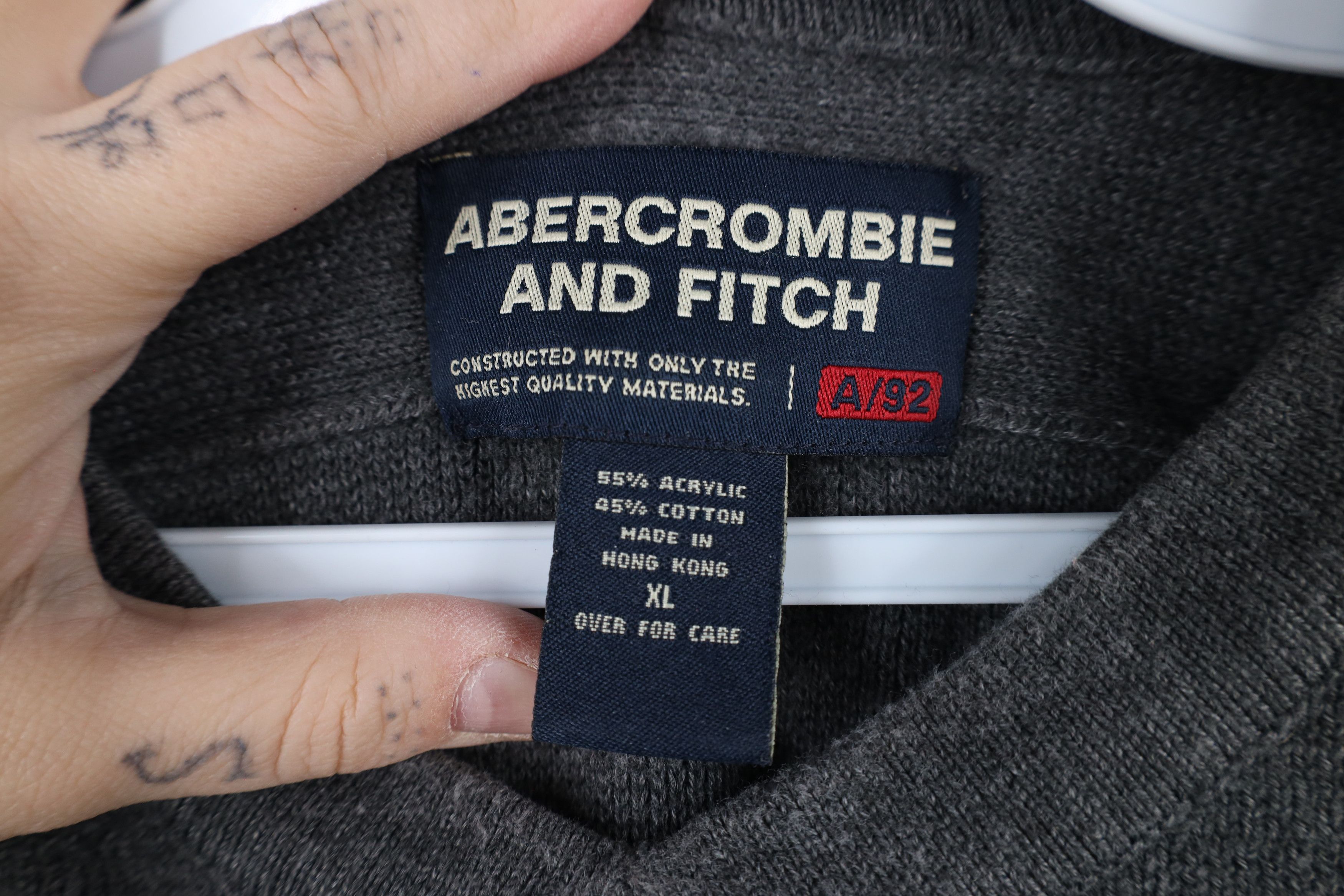 Abercrombie & Fitch × Vintage Vintage 90s Y2K Abercrombie & Fitch Knit Striped Sweater Size US XL / EU 56 / 4 - 5 Thumbnail