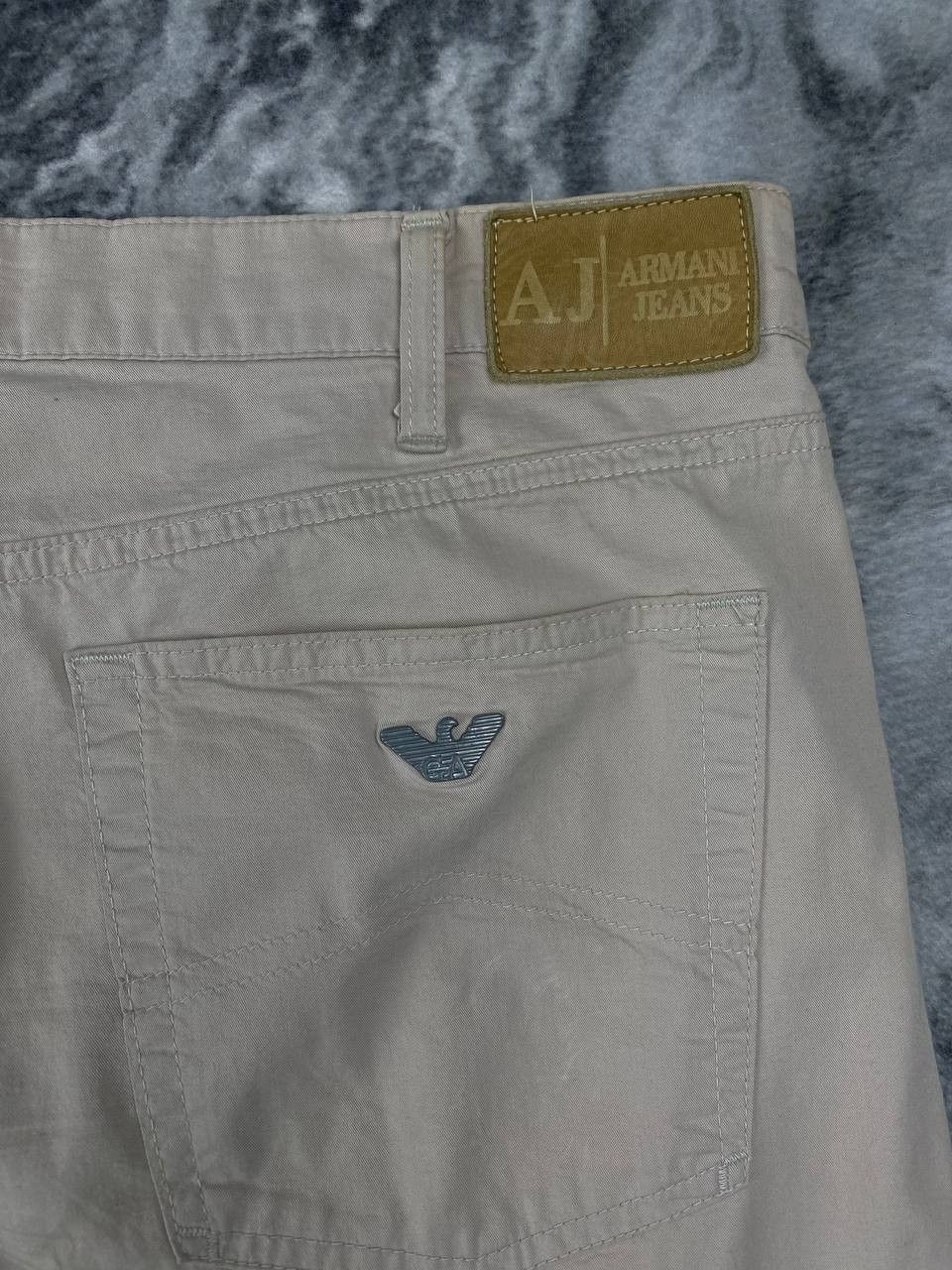 Armani Armani Jeans Comfort Fit Jeans Big Logo Men Size 38 Beige Size US 38 / EU 54 - 8 Thumbnail
