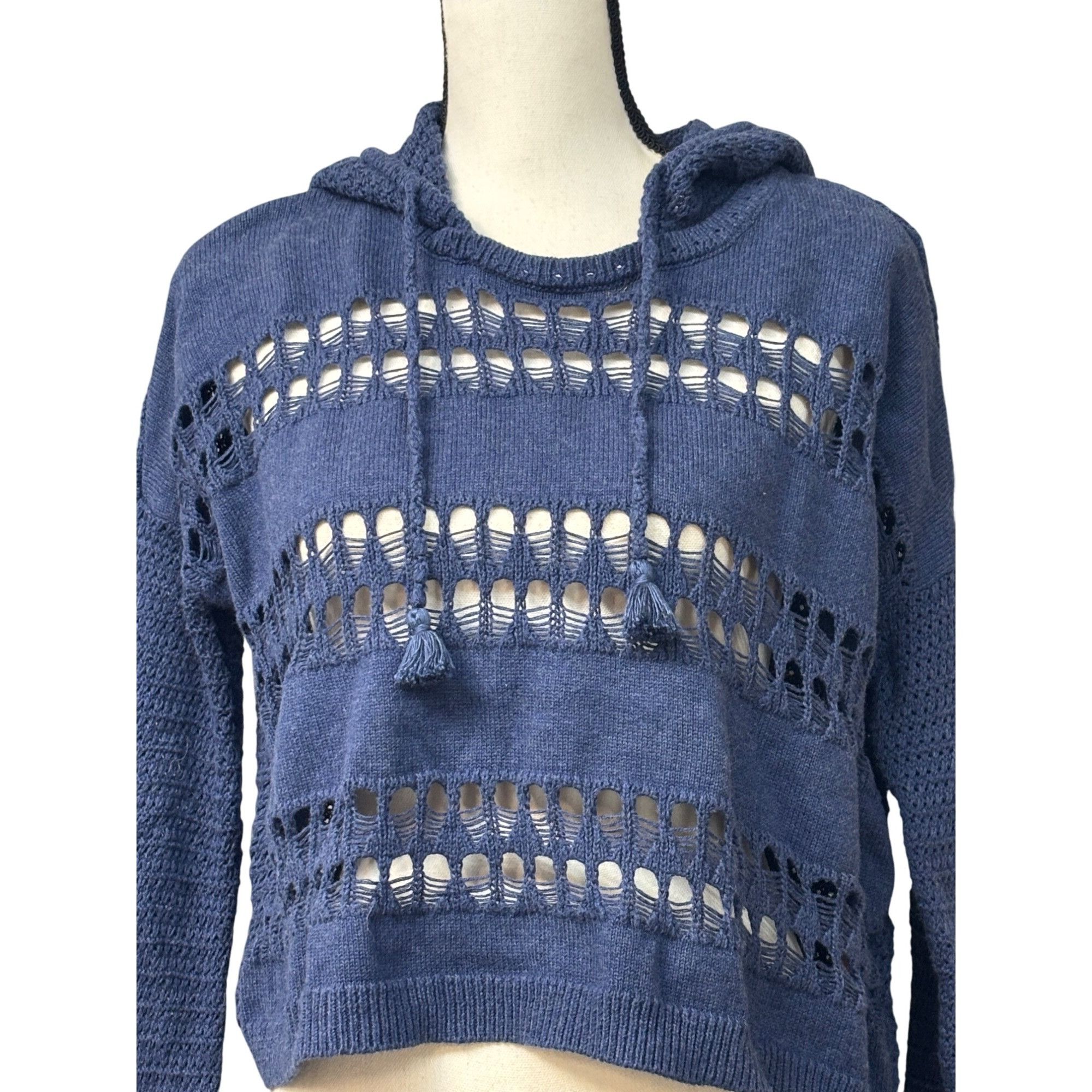Other Victoria Secret Women’s Pointelle Knit Cropped Hooded Sweate Size S / US 4 / IT 40 - 5 Thumbnail