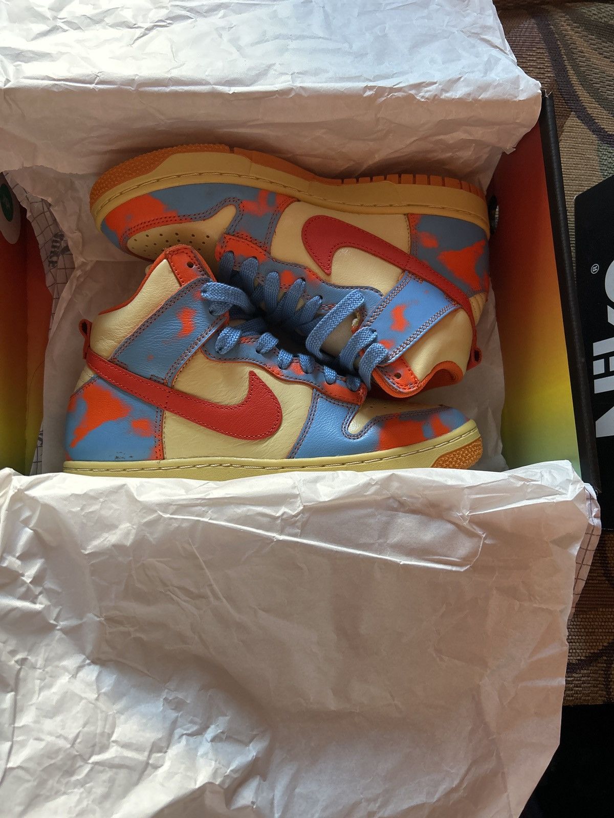Nike Nike dunk hi 1985 orange acid wash Size US 5.5 / EU 38 - 11 Thumbnail