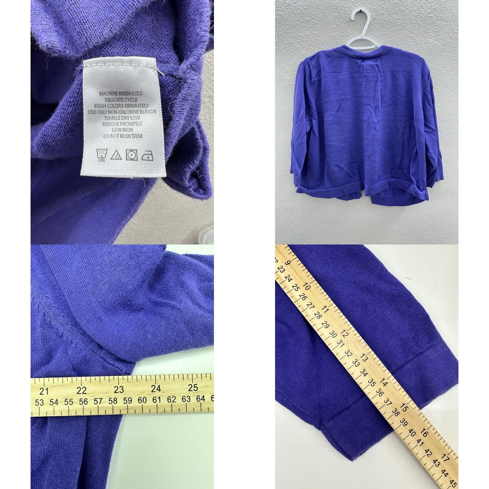 Vintage Womens Chadwicks Purple Gem 3/4 Sleeve Cover Up Size 2XL Size XXL / US 16-18 / IT 52-54 - 8 Thumbnail