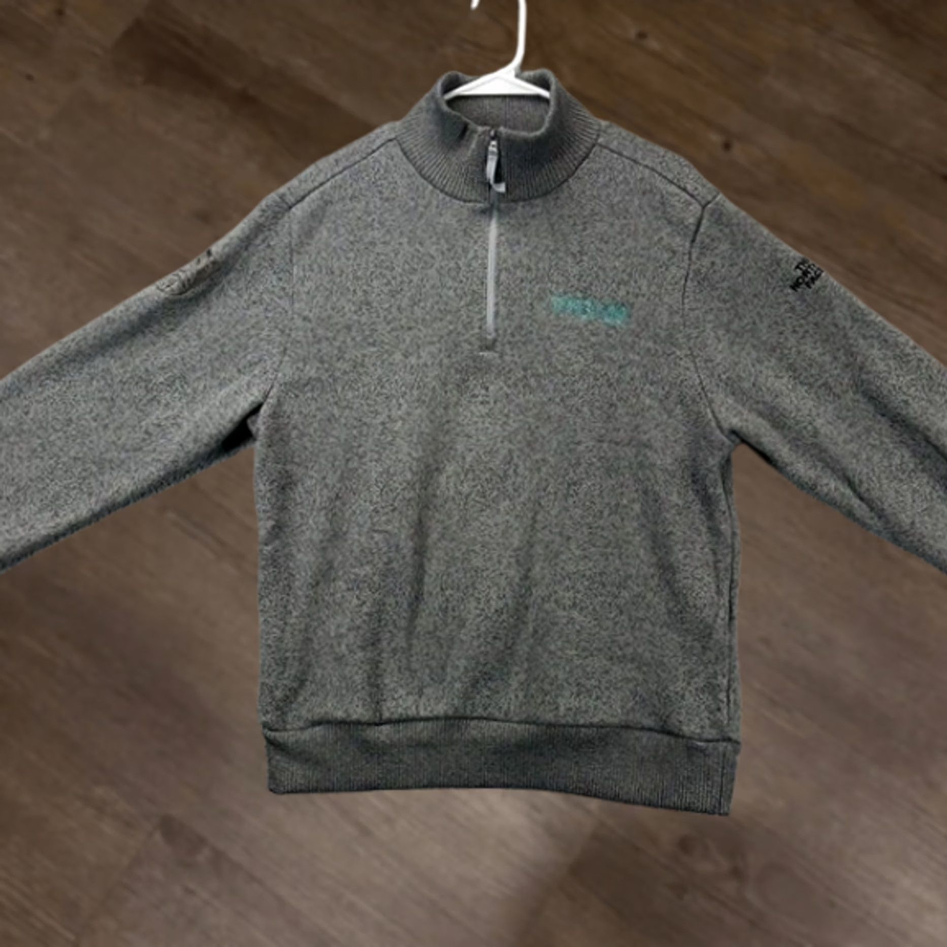 The North Face The North Face Pullover Sweatshirt Mens Large Fleece Lined Quarter Zip Gray Solid Zipper Breathing Polyester Walking Size US L / EU 52-54 / 3 - 1 Thumbnail