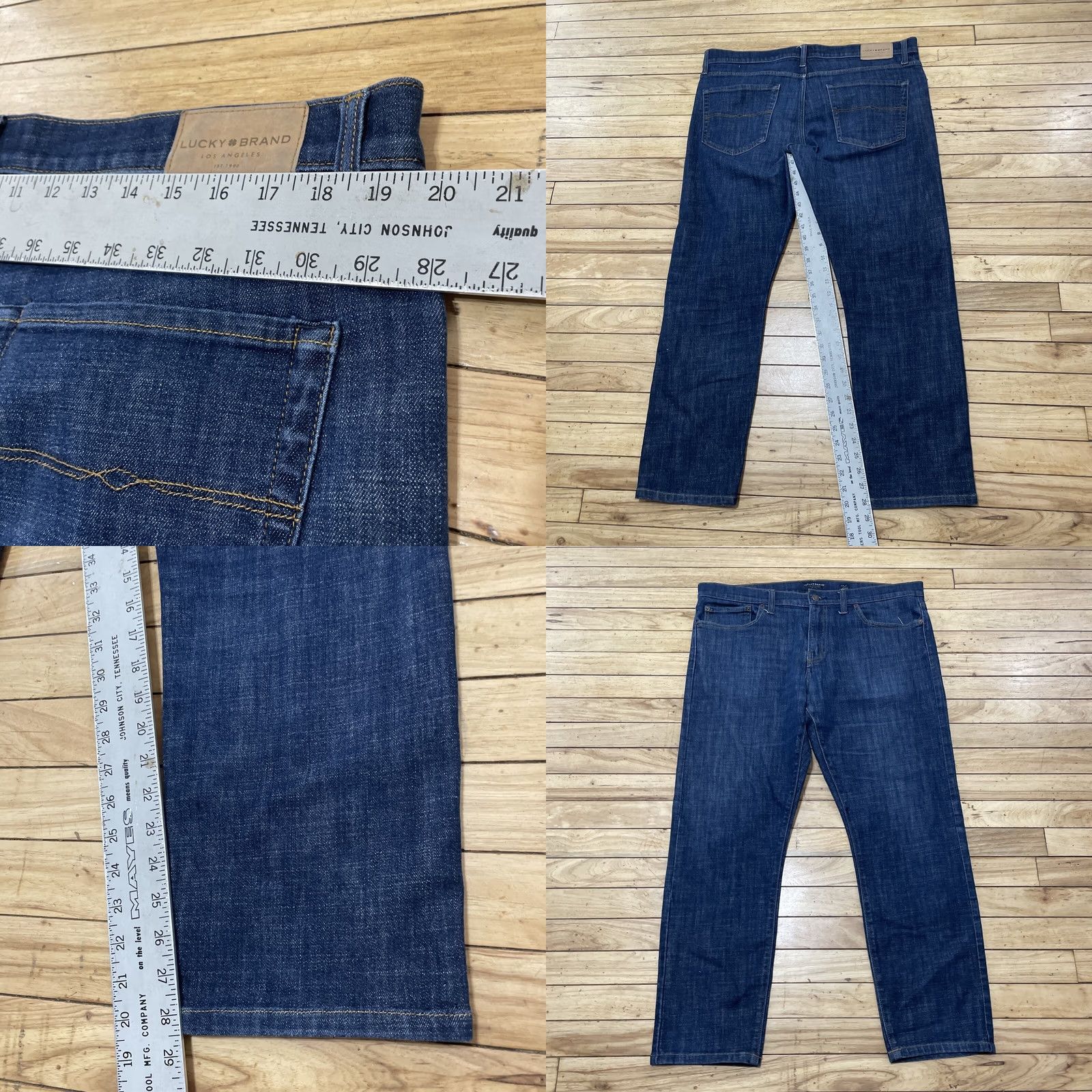 Lucky Brand LUCKY BRAND Jeans Men 38x32 Slim Straight Denim 5-Pocket Dark Blue 38x32 N/A Size US 38 / EU 54 - 9 Thumbnail