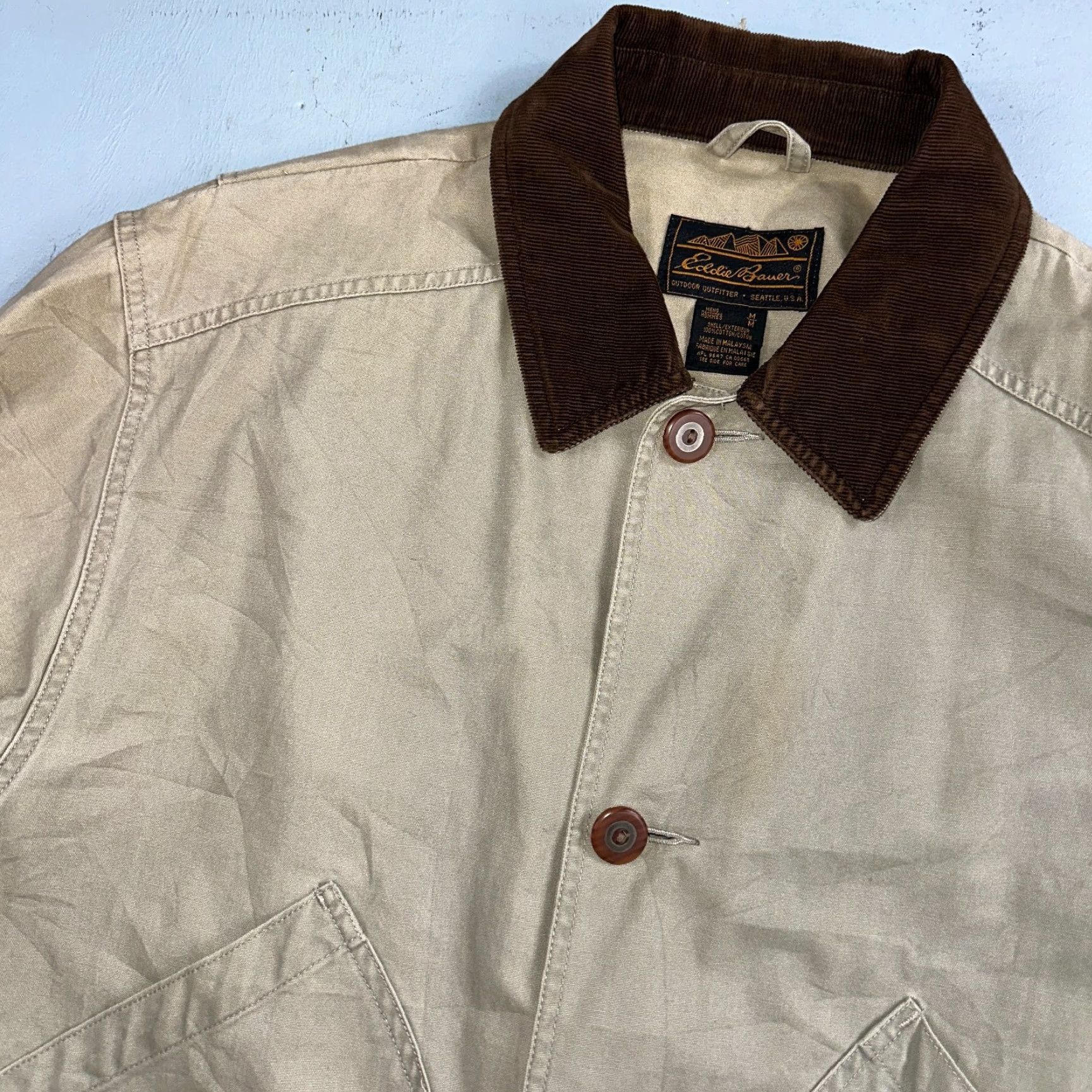 Eddie Bauer Eddie Bauer Jacket Mens M Tan Brown Chore Barn Field Coat Canvas Outdoor VTG Size US M / EU 48-50 / 2 - 2 Thumbnail